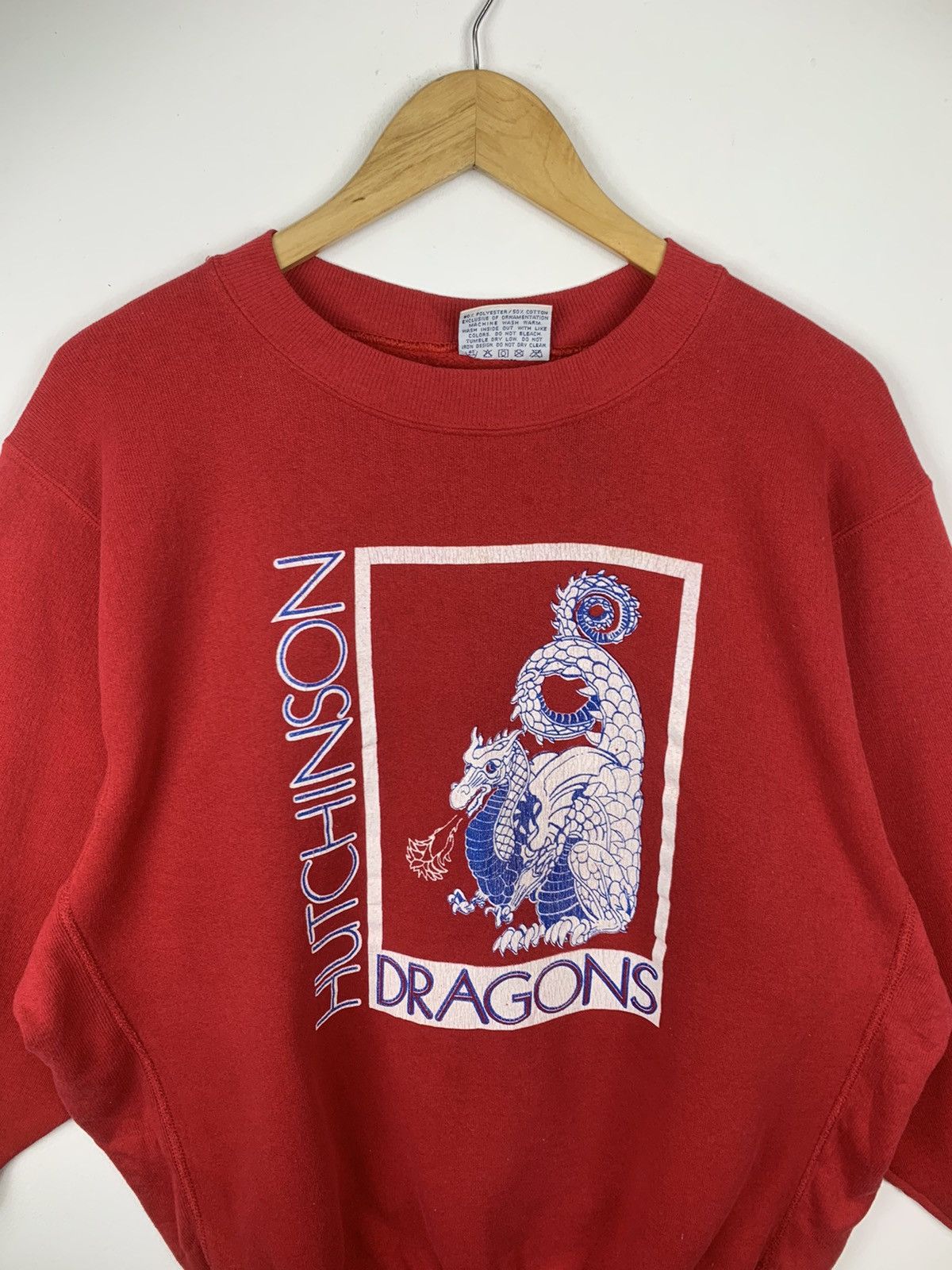 Japanese Brand VINTAGE HUTCHINSON BLUE DRAGON COLLEGE COMMUNITY SWEATSHIRT Size US XL / EU 56 / 4 - 3 Thumbnail
