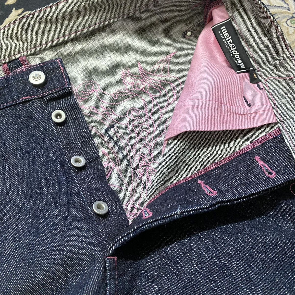 Japanese Brand Japanese Brand MELTDOWN Denim Embroidery Budha Jeans Size US 36 / EU 52 - 20 Thumbnail