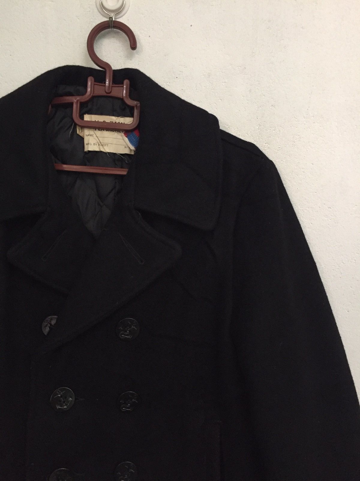 Schott U.S.740N Pea Jacket Double Collar Mfg by Schott Made in Usa Size US M / EU 48-50 / 2 - 3 Thumbnail