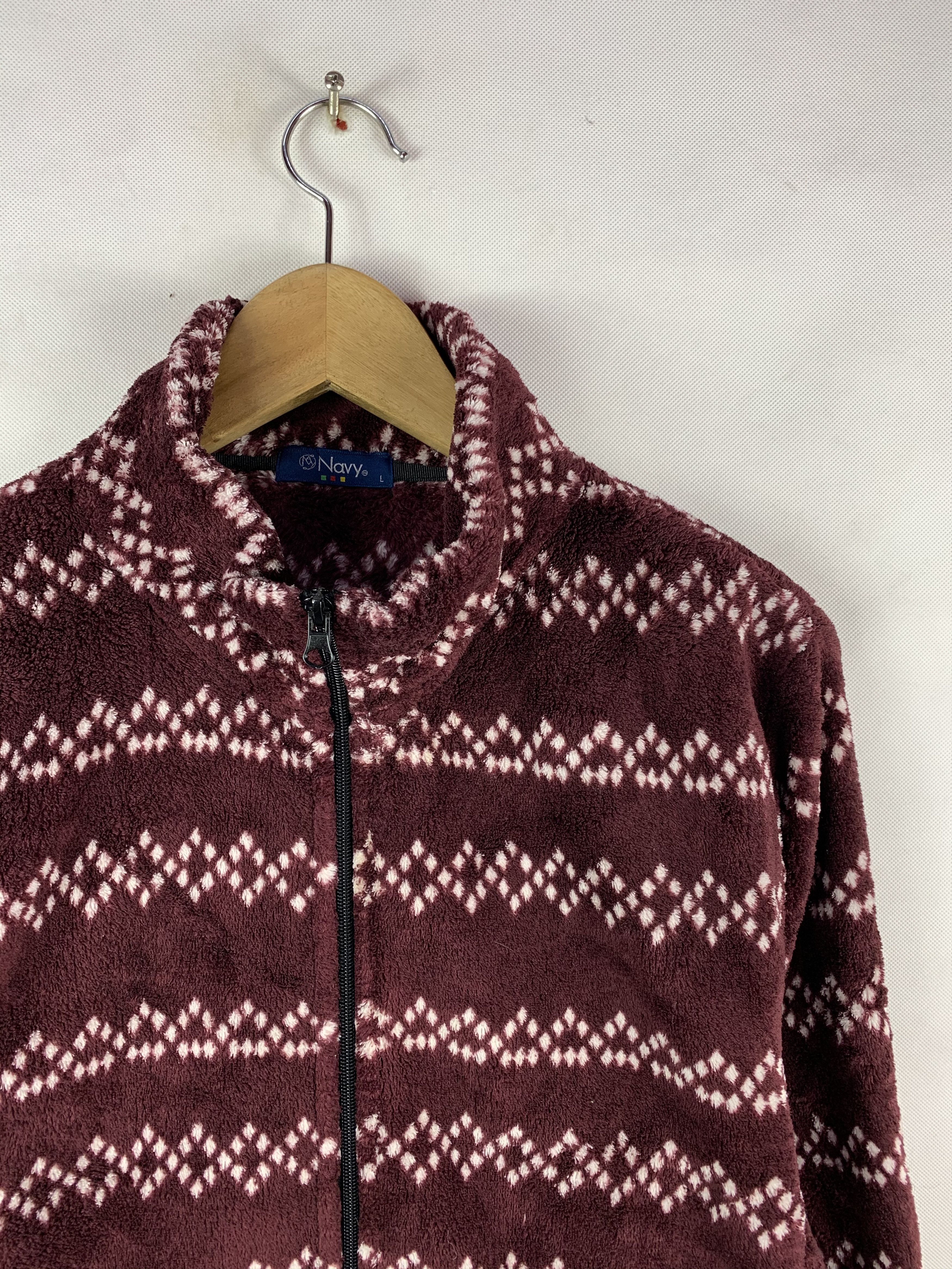 Japanese Brand ❄️Navy Peace Project Printed Fleece Jacket Size US M / EU 48-50 / 2 - 3 Thumbnail