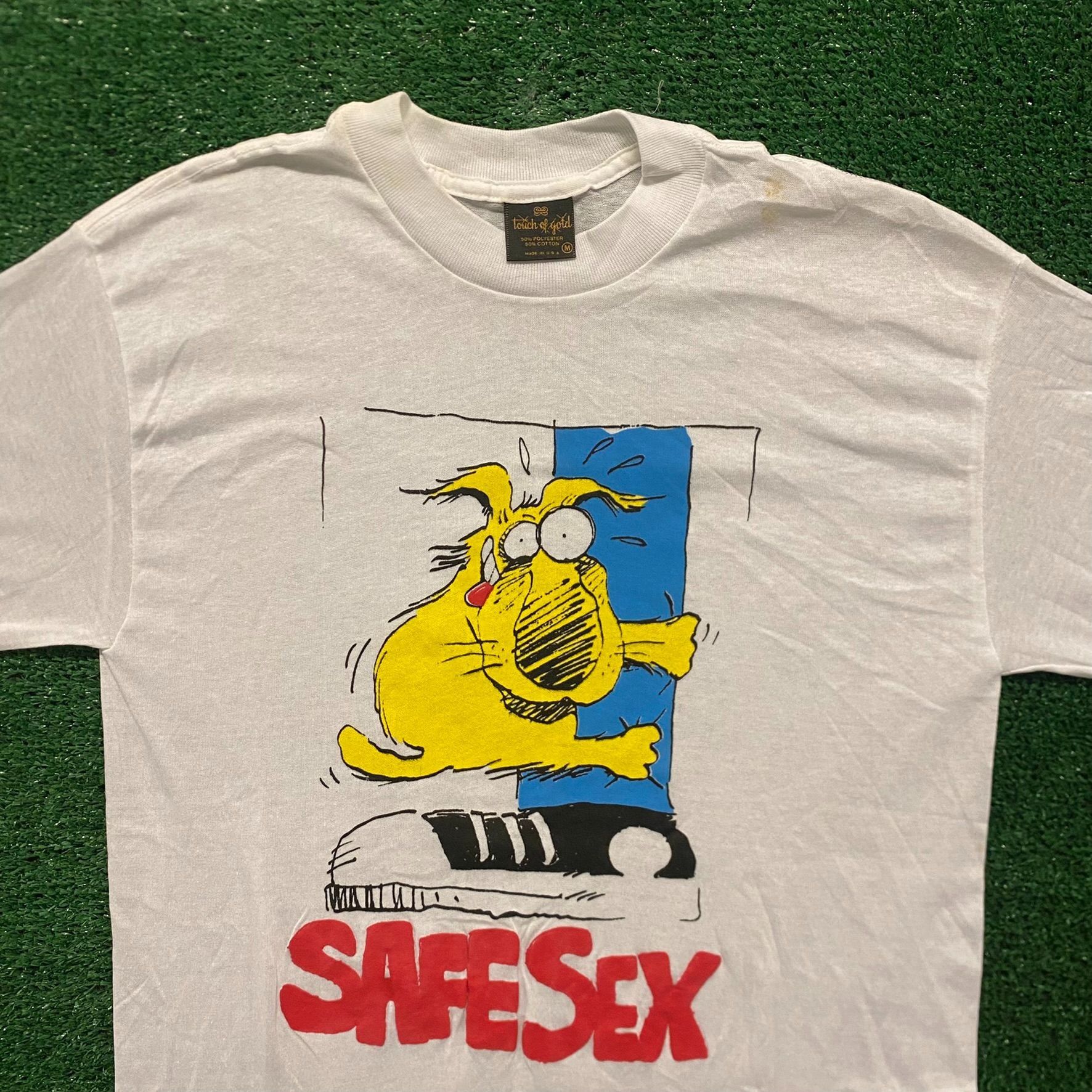 Vintage Safe Sex Vintage 90s Grunge Punk T-Shirt Size US M / EU 48-50 / 2 - 2 Thumbnail