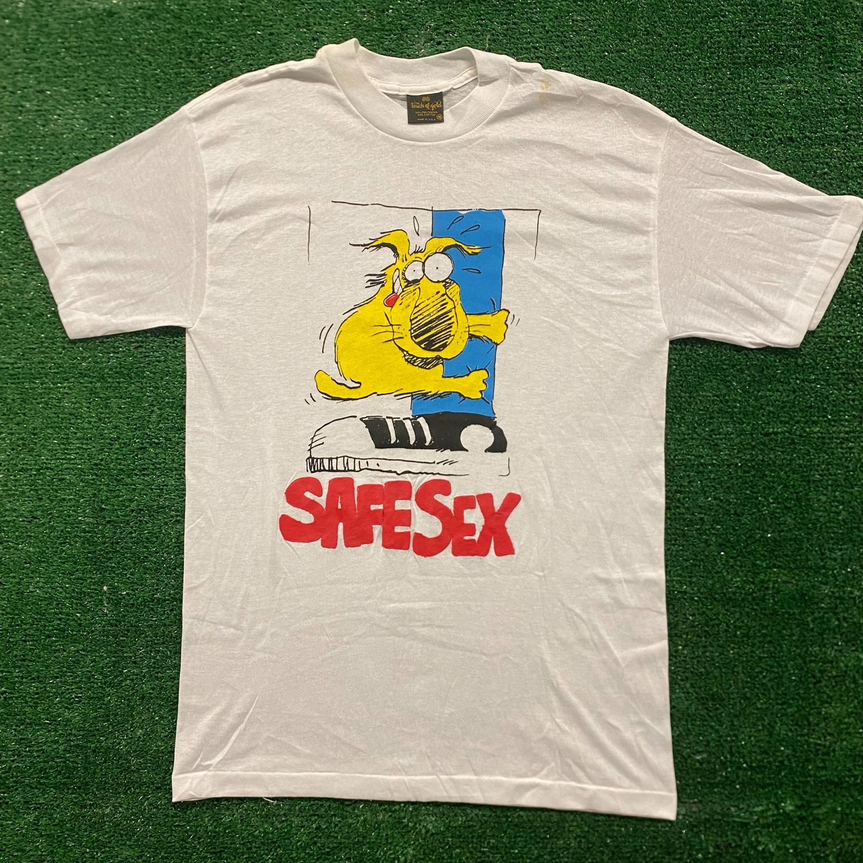 Vintage Safe Sex Vintage 90s Grunge Punk T-Shirt Size US M / EU 48-50 / 2 - 1 Thumbnail