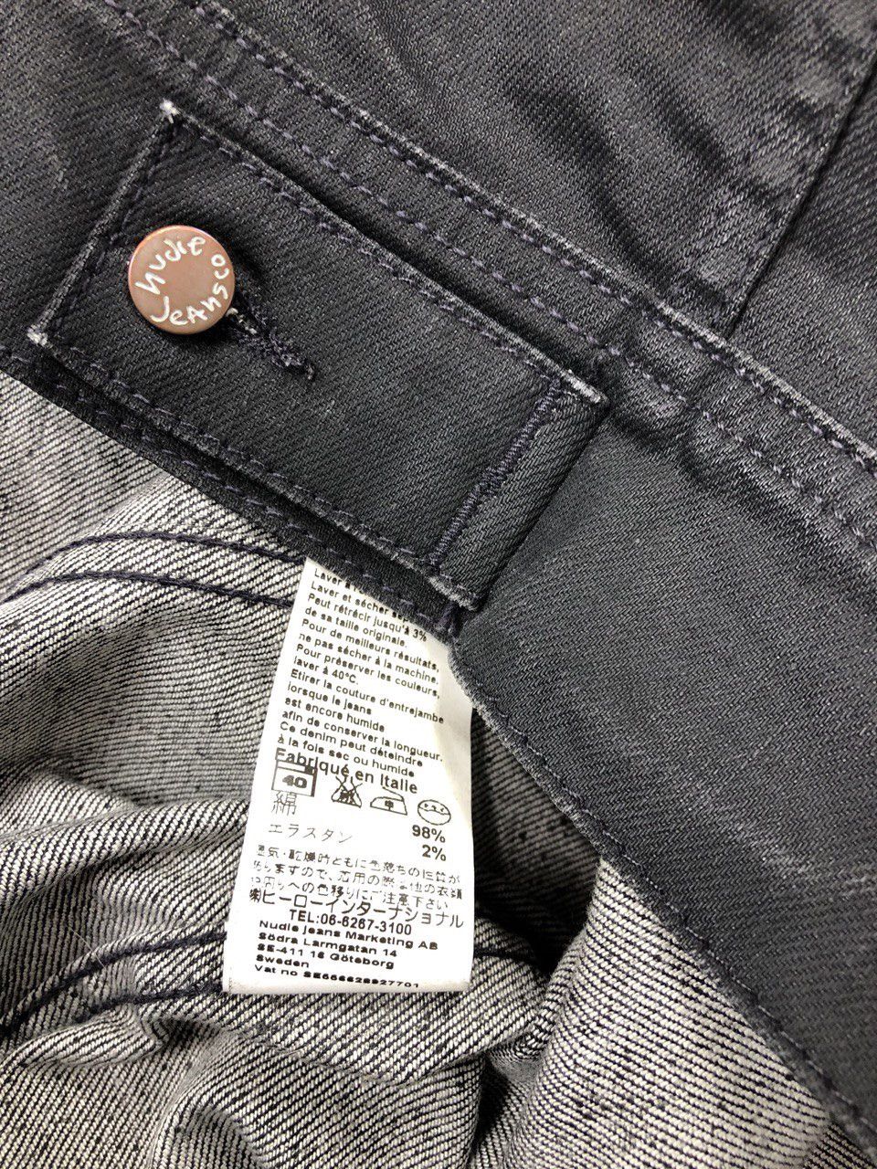 Denim Jacket Nudie Jeans Nudie Jeans Conny Dry Black Coated Men Denim Jacket Grailed