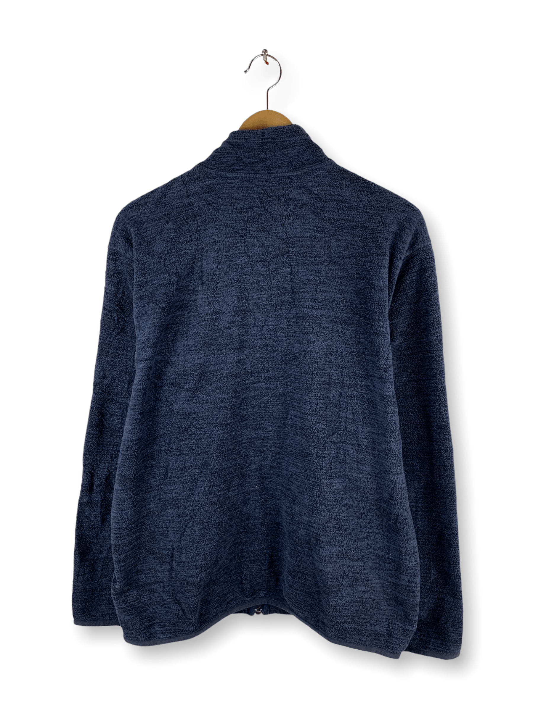 Japanese Brand ❄️Uniqlo Navy Plain Two Tone Fleece Jacket Size US L / EU 52-54 / 3 - 2 Thumbnail