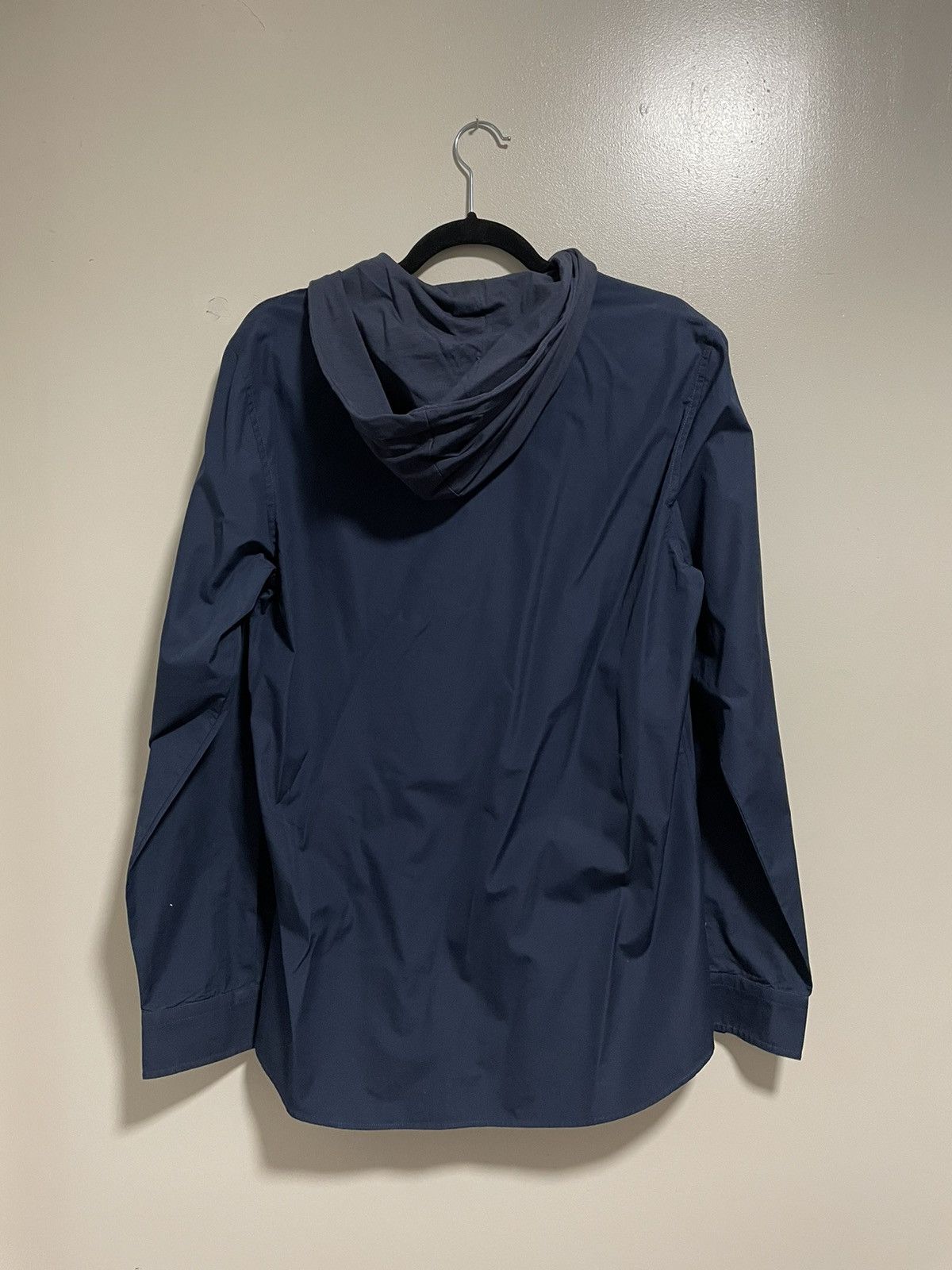 Moschino Moschino Hooded Button Down Navy Shirt Size L Size US L / EU 52-54 / 3 - 4 Thumbnail