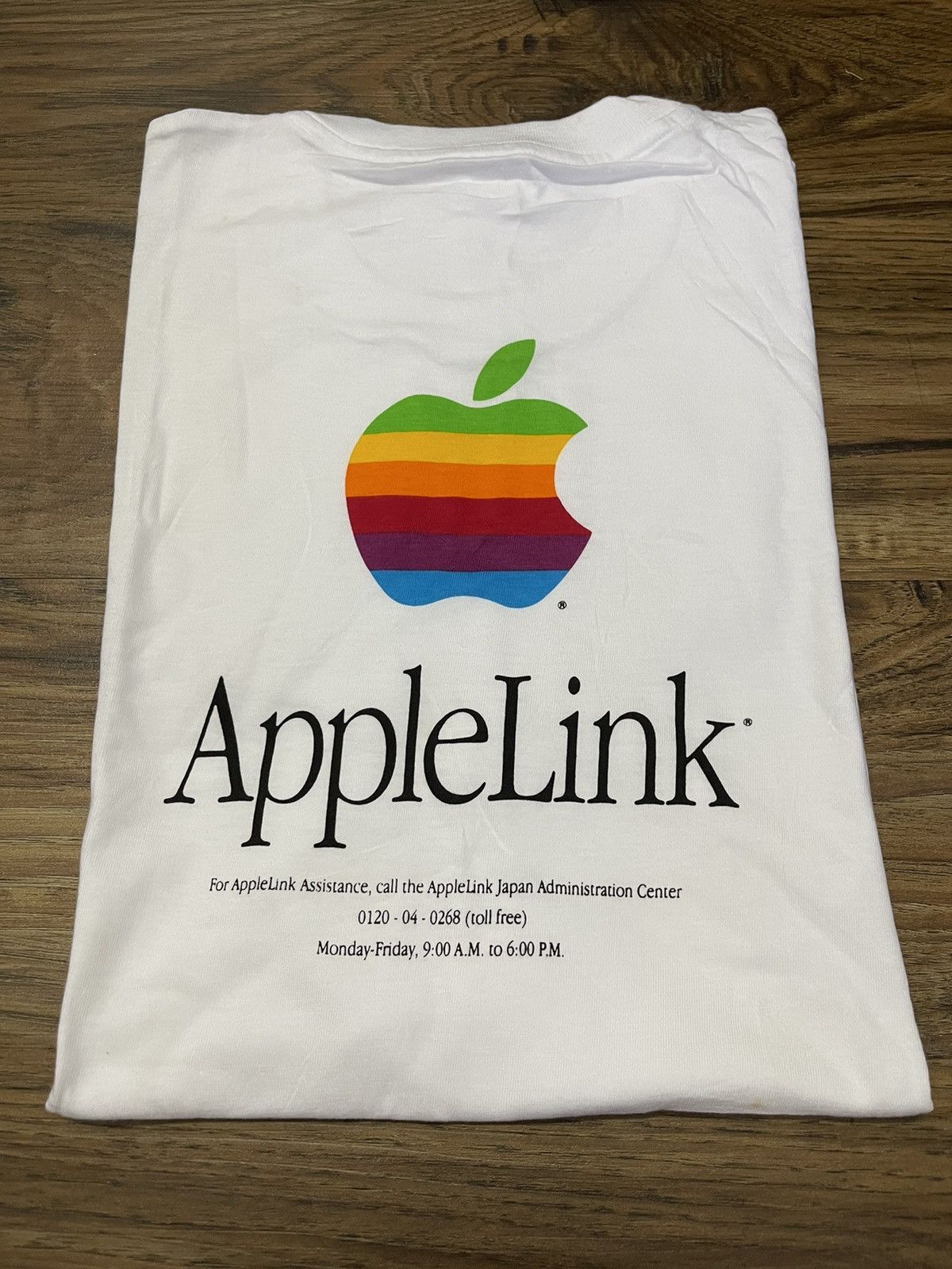 Vintage Apple Link Big Logo T-shirt White