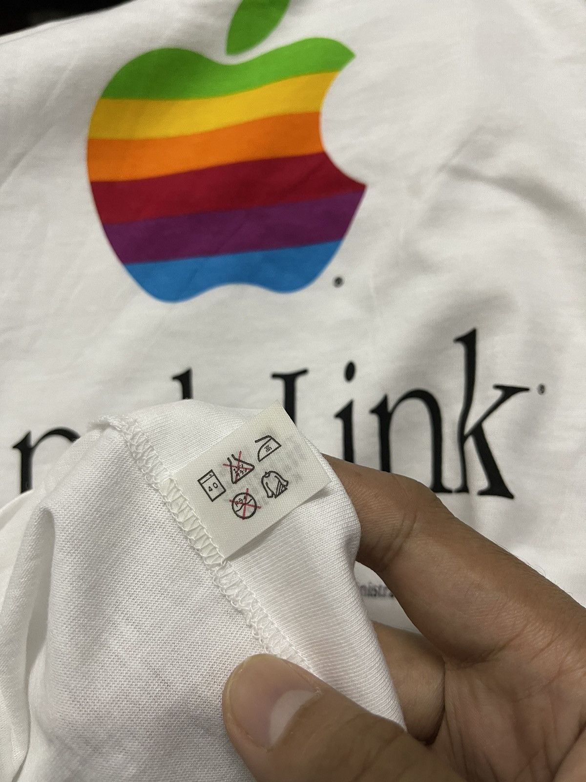 Apple × Vintage Vintage Apple Link Big Logo T-shirt White Size US L / EU 52-54 / 3 - 8 Thumbnail