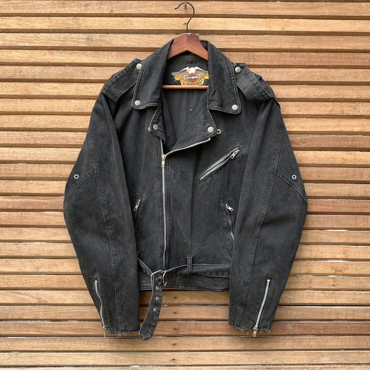 Harley Davidson Harley Davidson Biker Denim Jacket Size M / US 6-8 / IT 42-44 - 2 Thumbnail