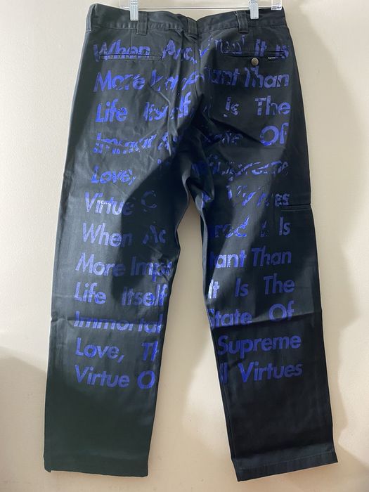 Supreme Supreme Junya Watanabe CDG Printed Work Pant Black | Grailed