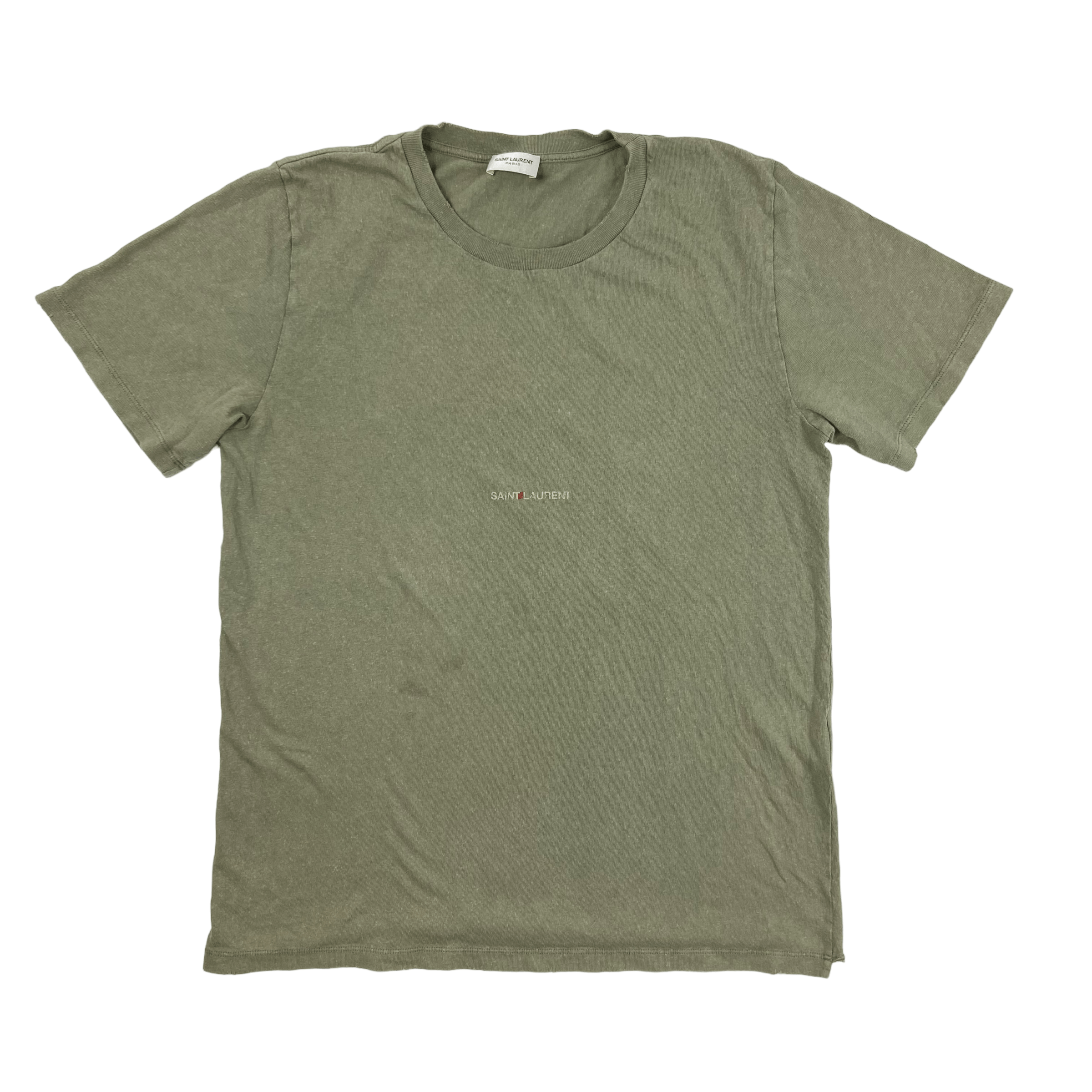 Saint Laurent Paris Saint Laurent Distressed Logo Tee Size US S / EU 44-46 / 1 - 2 Thumbnail