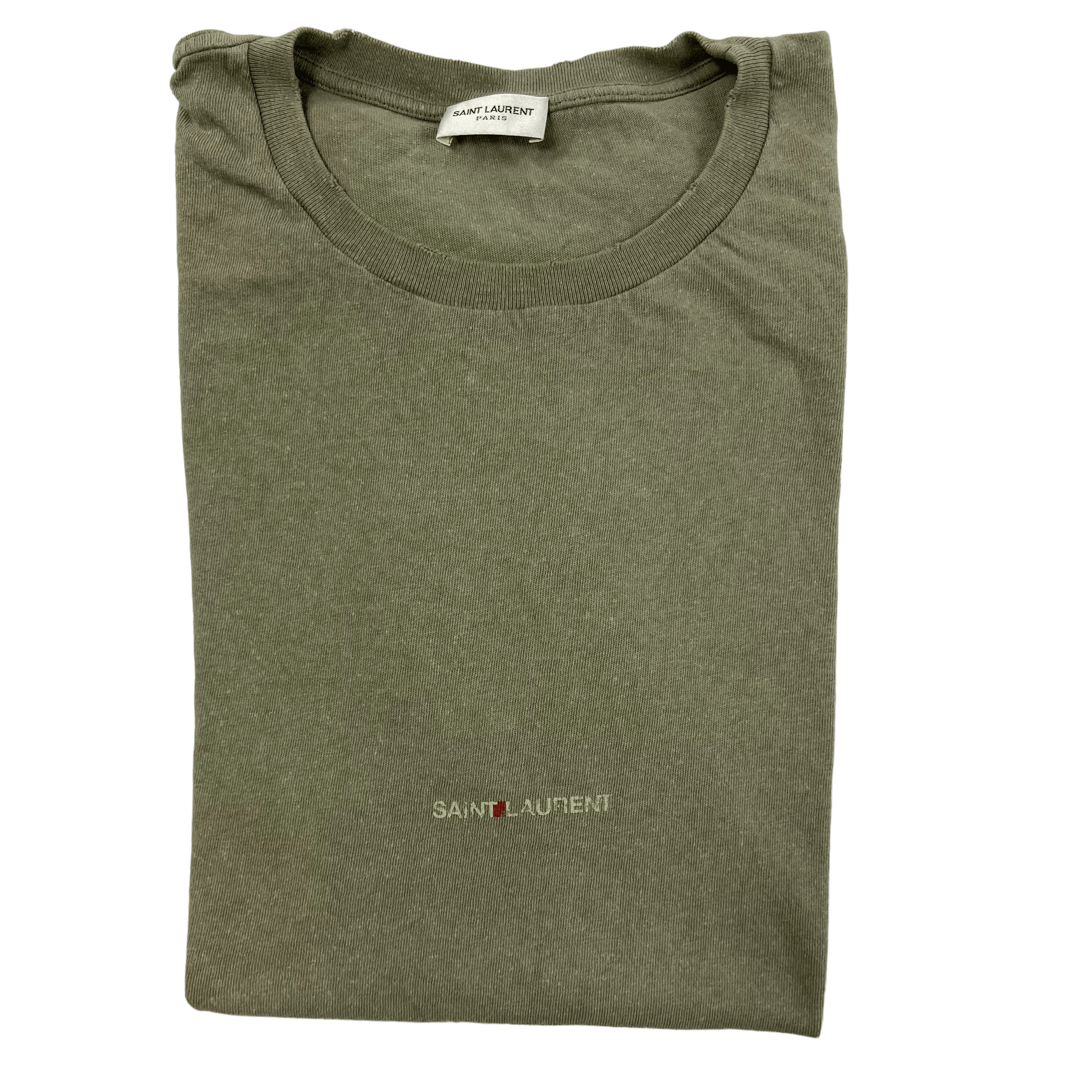 Saint Laurent Paris Saint Laurent Distressed Logo Tee Size US S / EU 44-46 / 1 - 1 Thumbnail