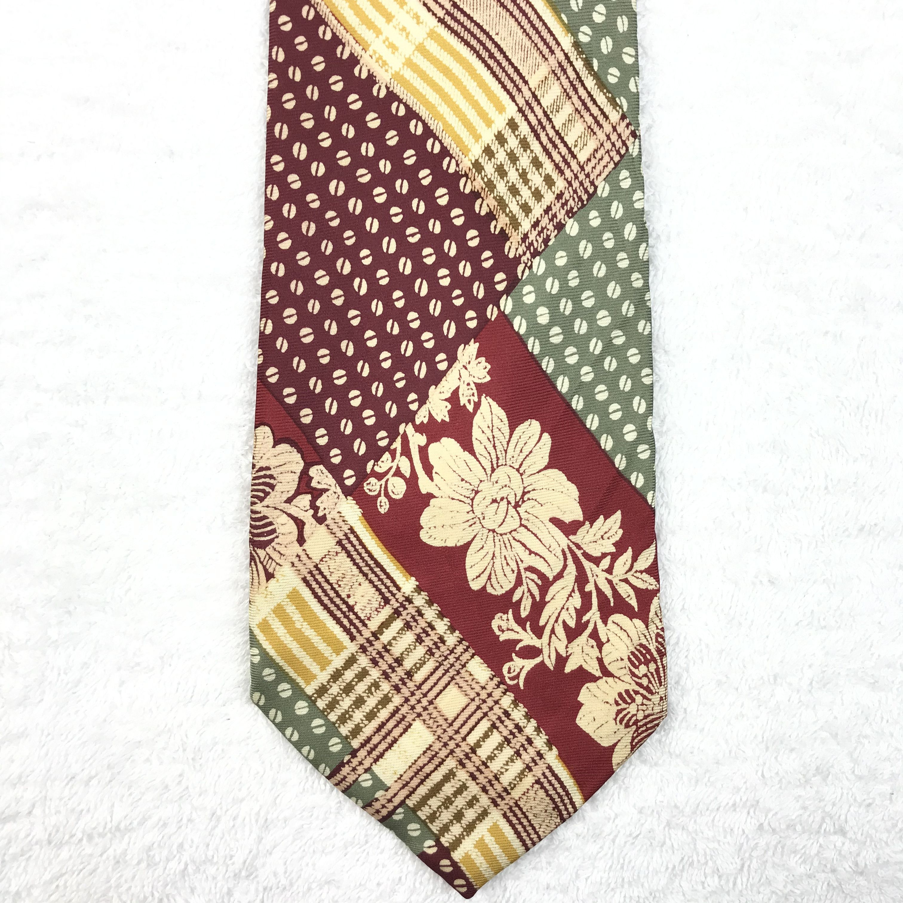Burberry × Designer × Vintage B101 Vintage Burberry Neck Tie Pure Silk Classic Art Design Size ONE SIZE - 5 Thumbnail