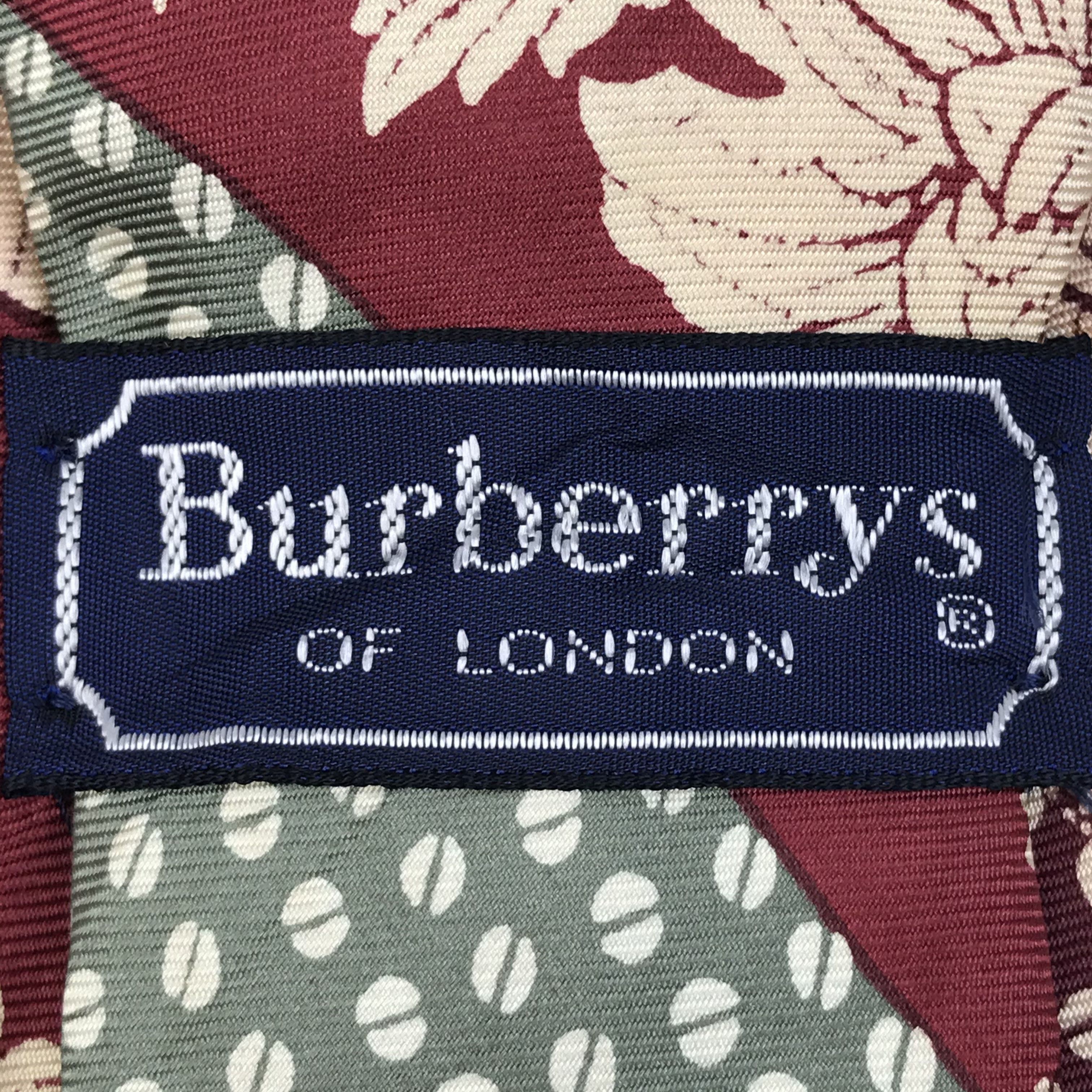 Burberry × Designer × Vintage B101 Vintage Burberry Neck Tie Pure Silk Classic Art Design Size ONE SIZE - 12 Thumbnail