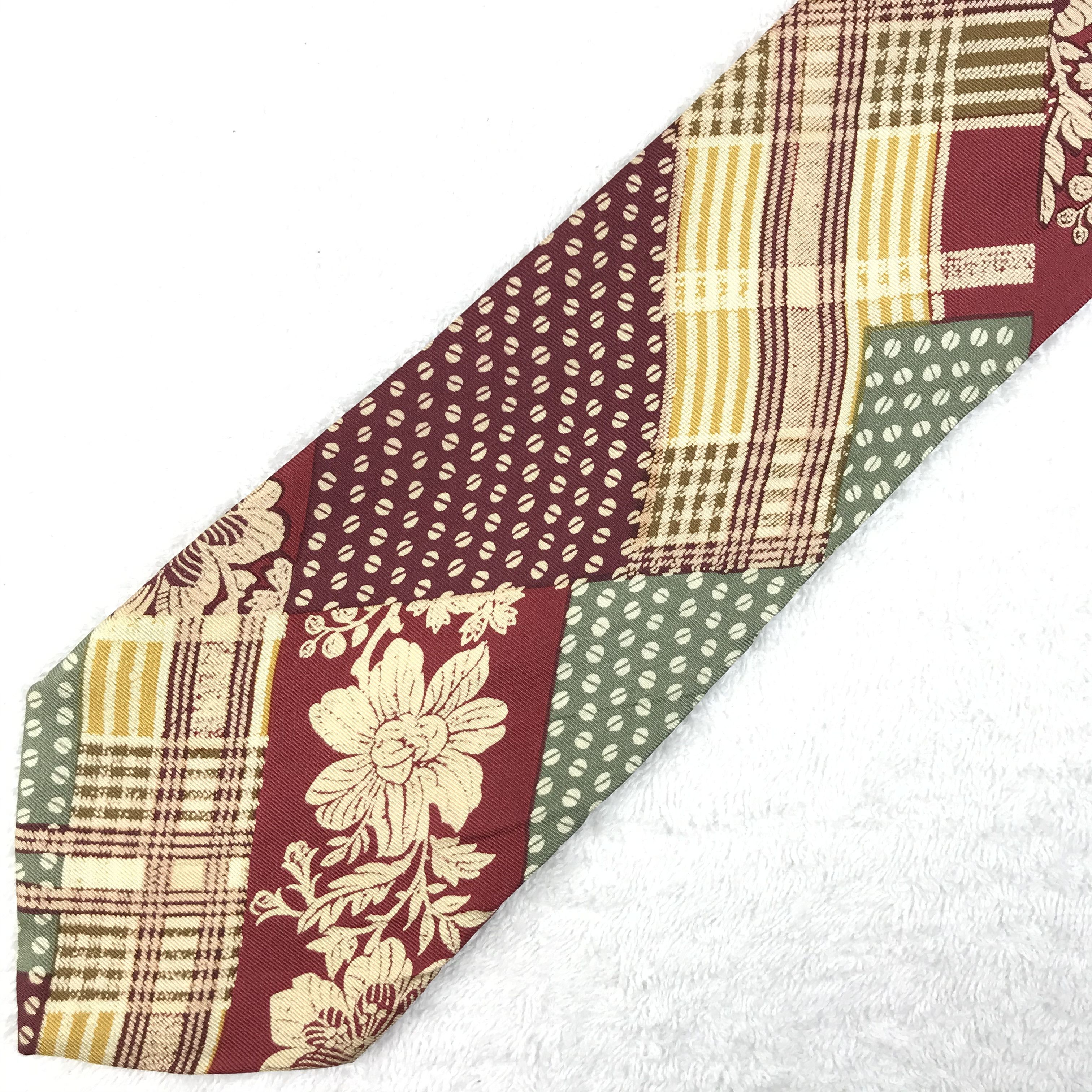 Burberry × Designer × Vintage B101 Vintage Burberry Neck Tie Pure Silk Classic Art Design Size ONE SIZE - 8 Thumbnail