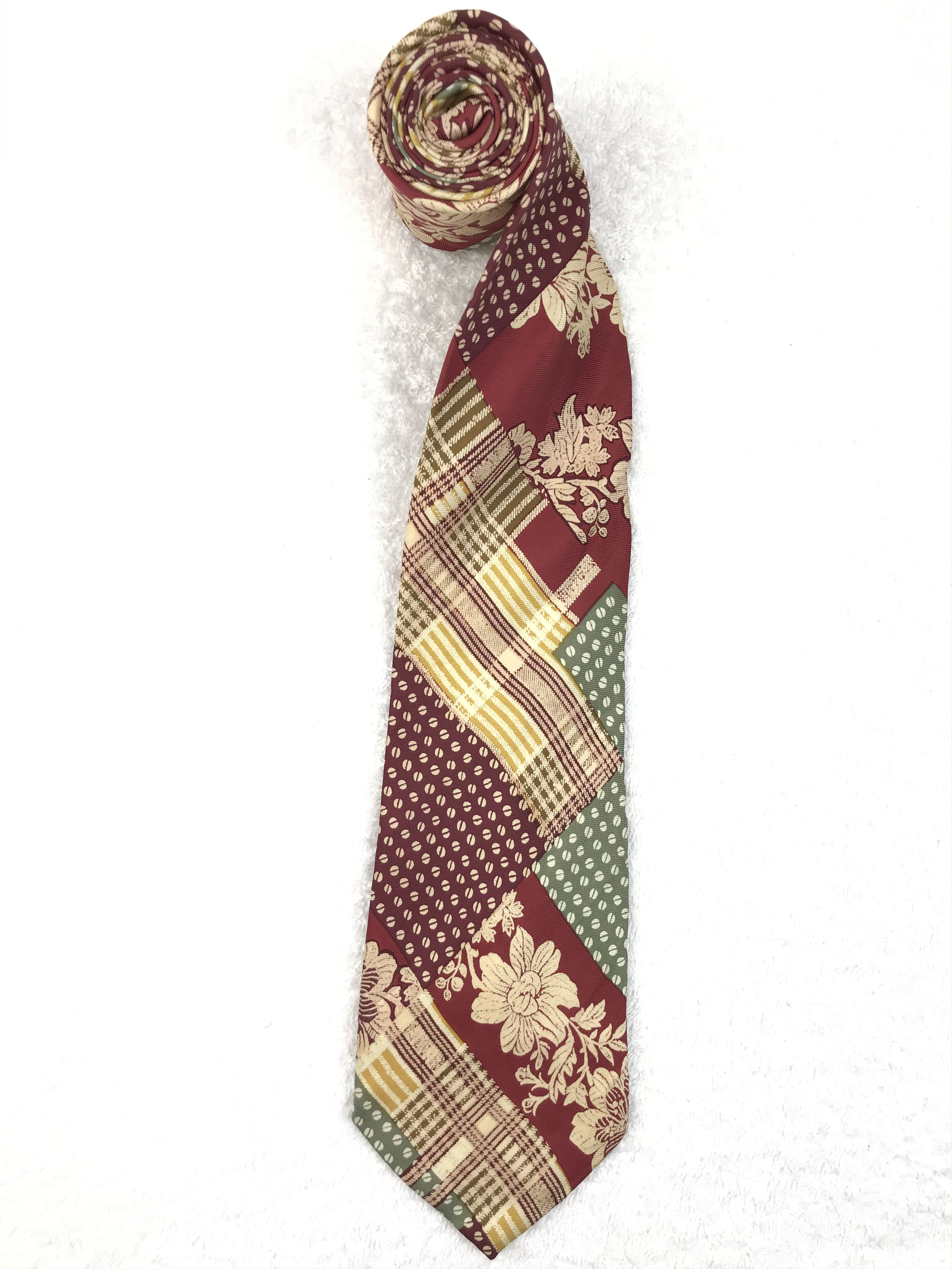 Burberry × Designer × Vintage B101 Vintage Burberry Neck Tie Pure Silk Classic Art Design Size ONE SIZE - 2 Thumbnail