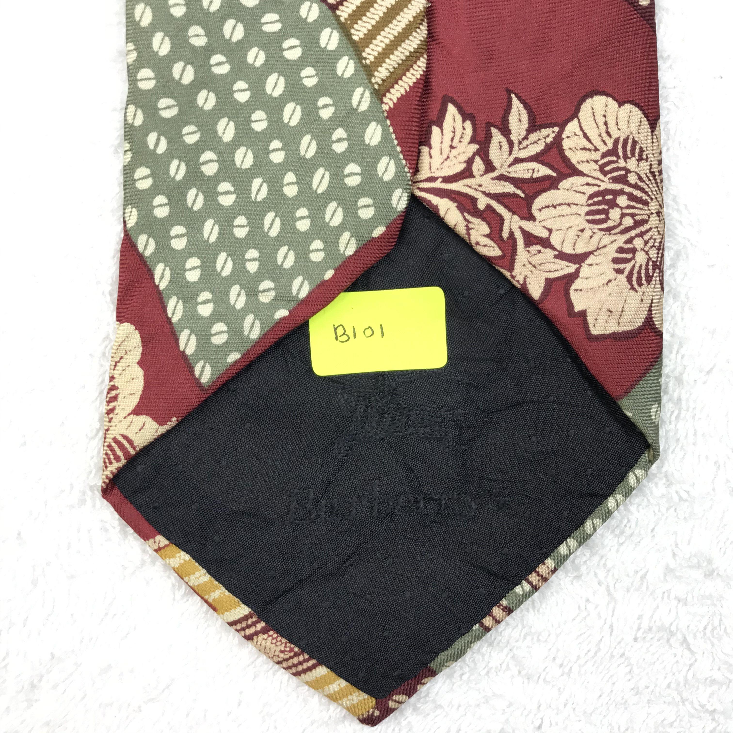 Burberry × Designer × Vintage B101 Vintage Burberry Neck Tie Pure Silk Classic Art Design Size ONE SIZE - 13 Thumbnail