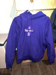 Supreme Cross Box Logo Purple | Grailed