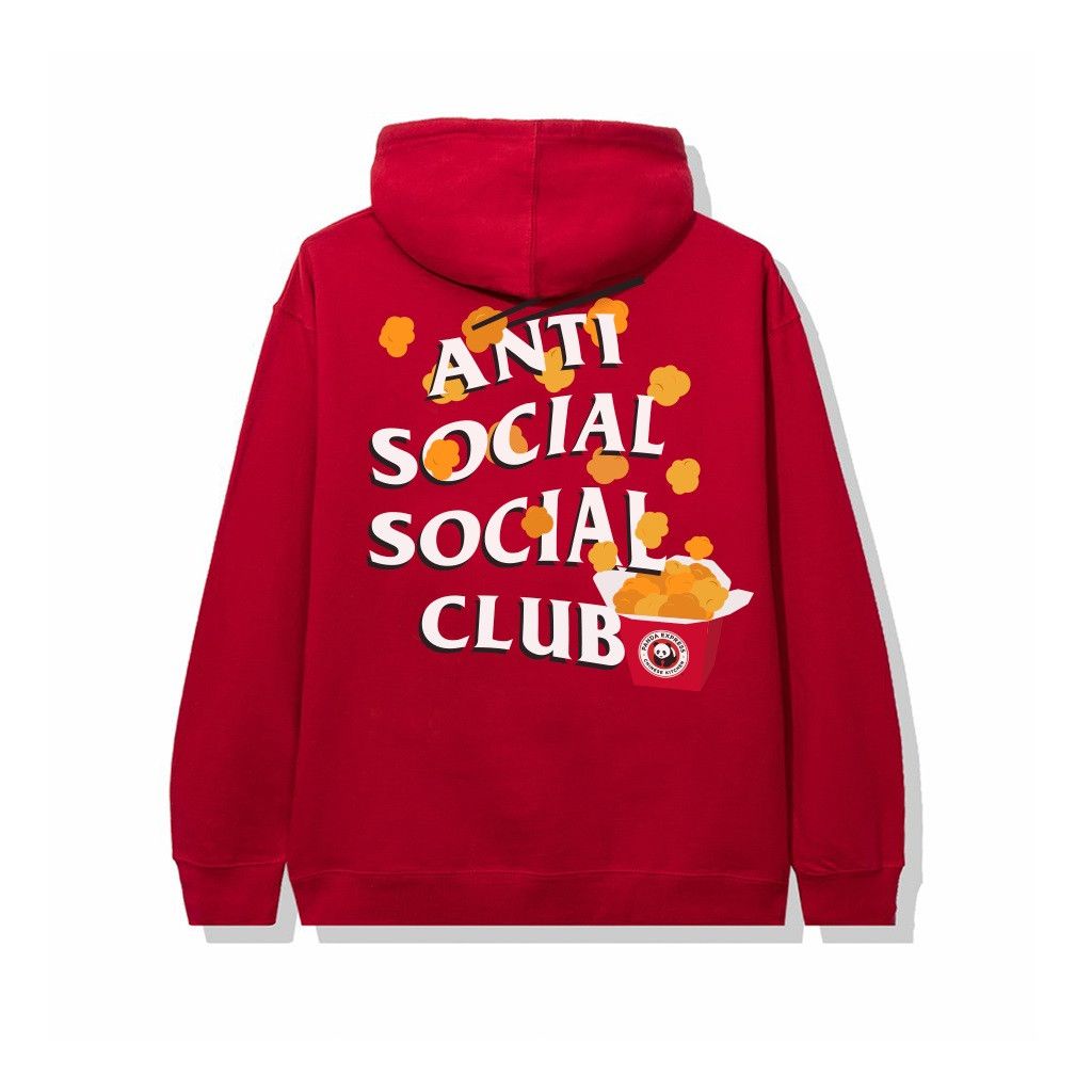 DS ASSC x Panda Express White Logo Red Hoodie BAPE KITH - Main Image