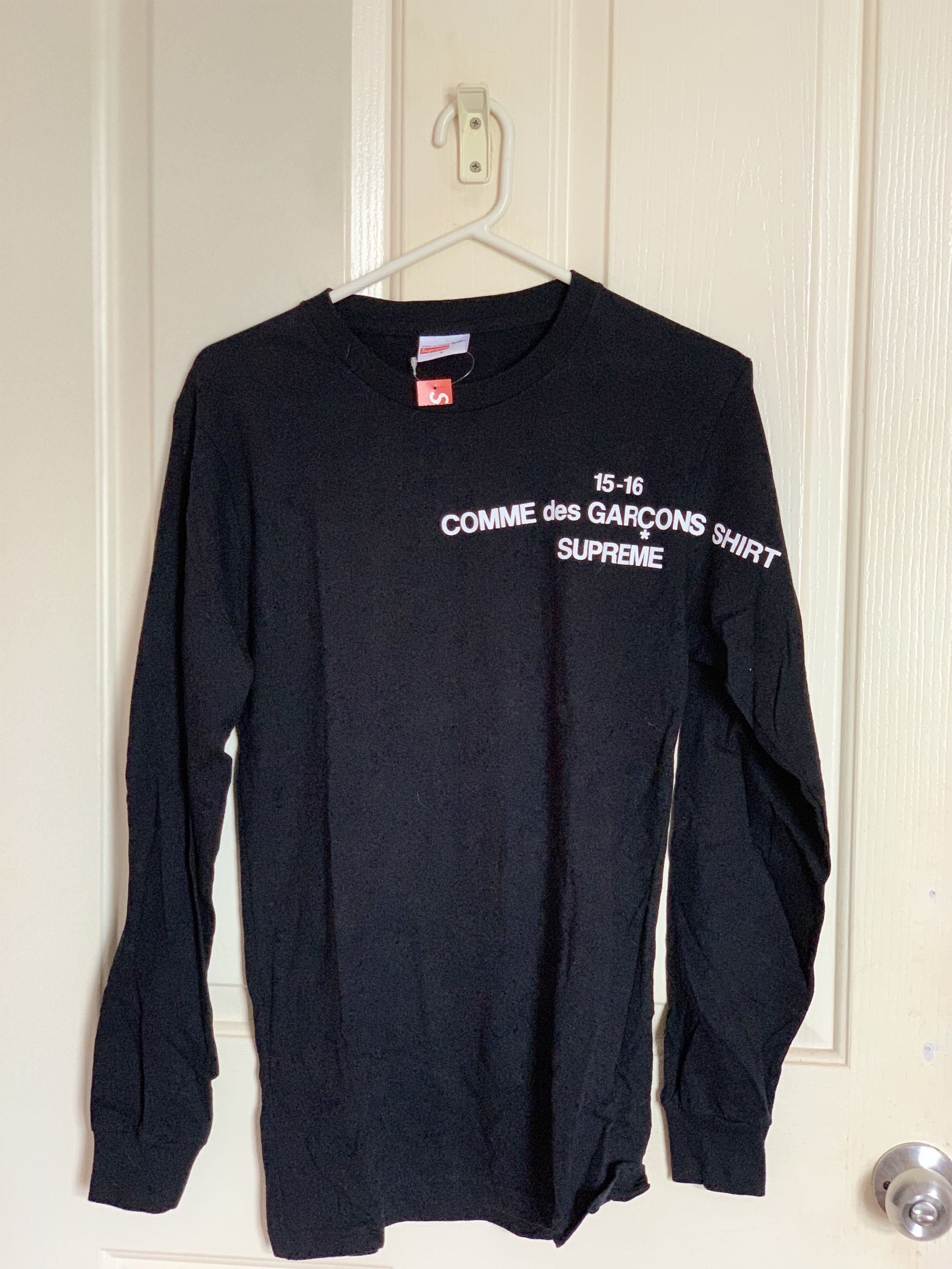 Supreme × COMME des GARCONS SHIRT ロンT 新品 Comme Des Garcons Shirt/Supreme L/S Tee - UG.SHAFT