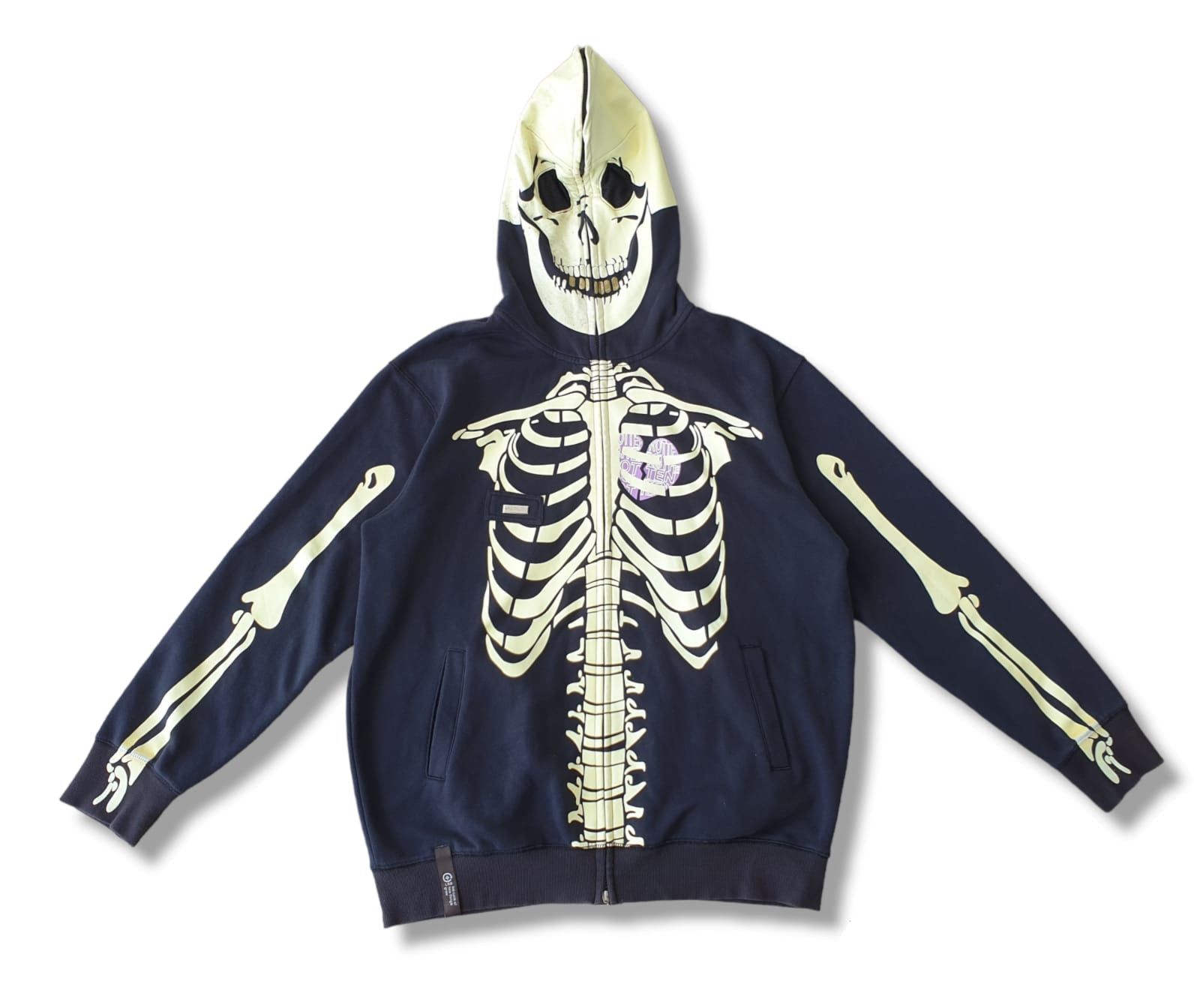 LRG × Vintage Vintage LRG Zip Hoodie skeleton Kanye west glow in the dark Size US XXL / EU 58 / 5 - 4 Thumbnail