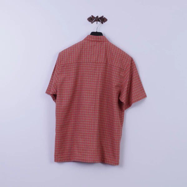 Vintage Etirel Men L Casual Shirt Orange Check Outdoor 6179 Size US L / EU 52-54 / 3 - 6 Thumbnail