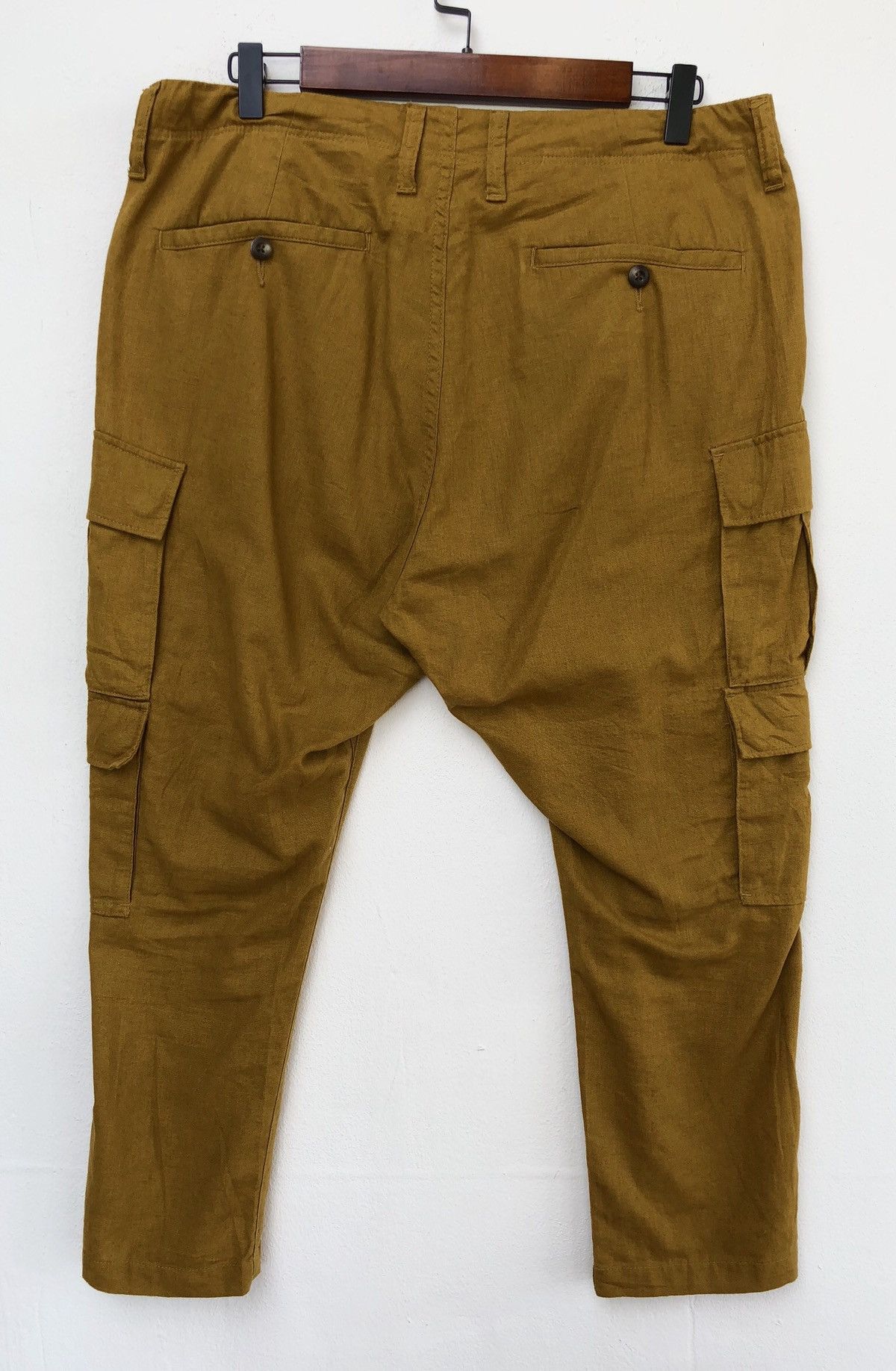 Designer × Japanese Brand BROWNY VINTAGE DOUBLE SIDE POCKET LINEN 3/4 TROUSERS Size US 34 / EU 50 - 5 Thumbnail