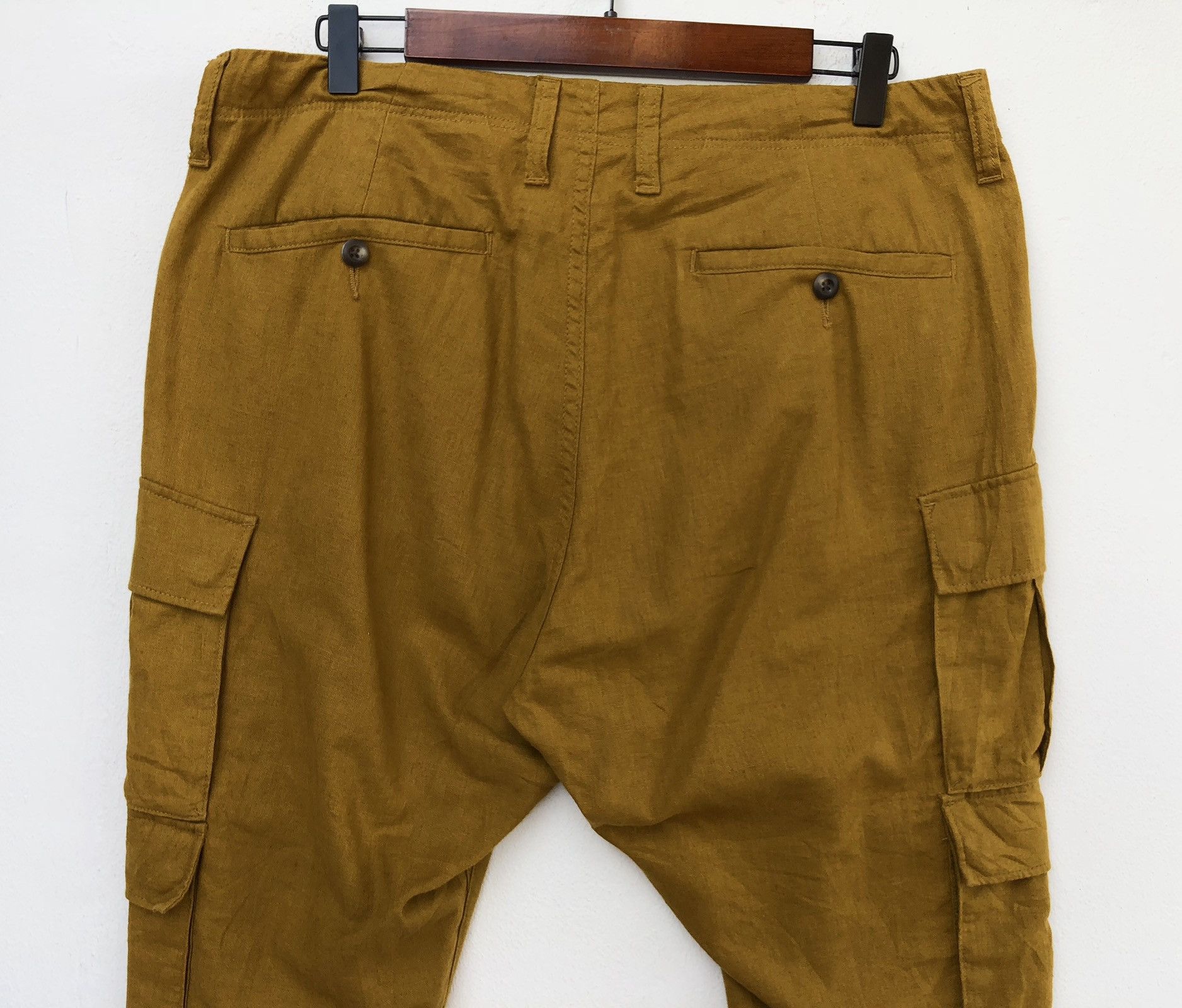 Designer × Japanese Brand BROWNY VINTAGE DOUBLE SIDE POCKET LINEN 3/4 TROUSERS Size US 34 / EU 50 - 6 Thumbnail