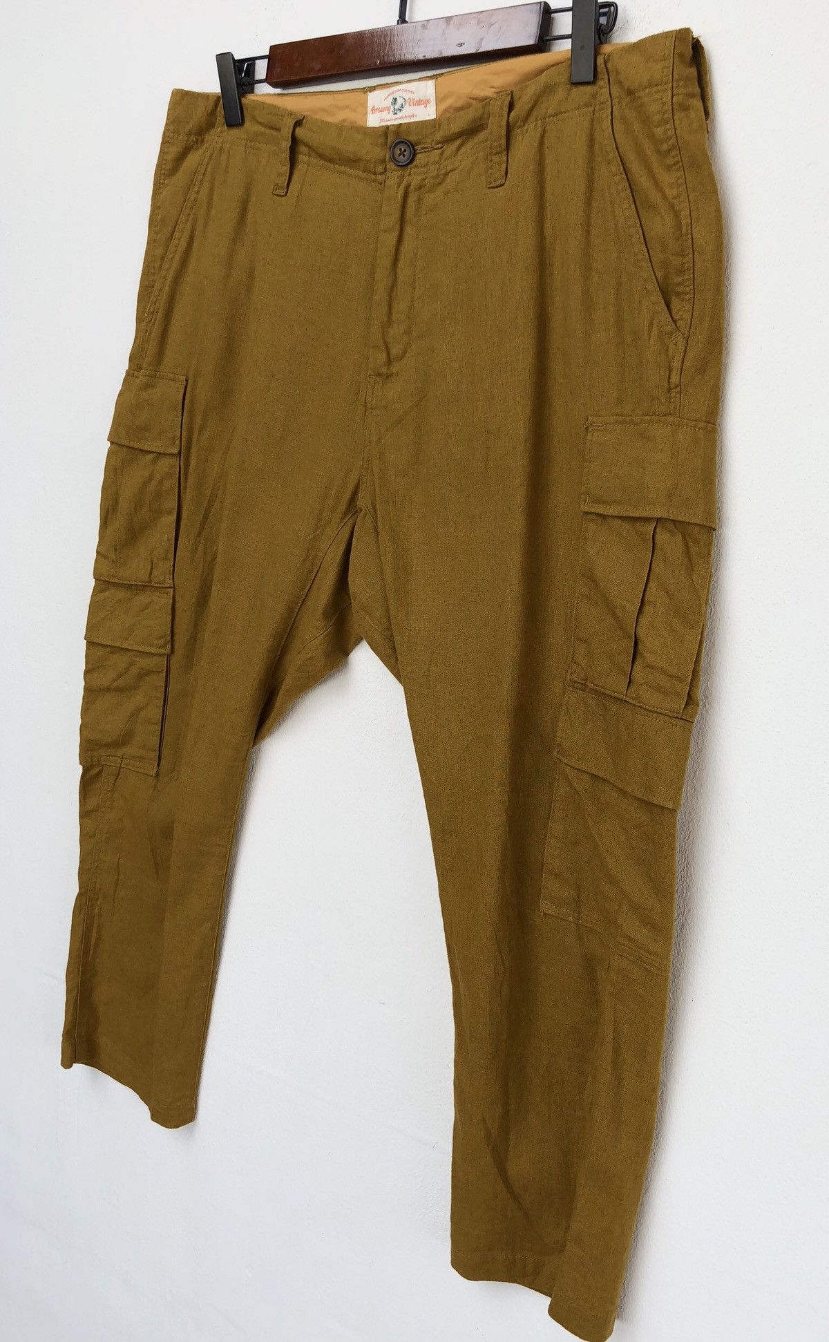 Designer × Japanese Brand BROWNY VINTAGE DOUBLE SIDE POCKET LINEN 3/4 TROUSERS Size US 34 / EU 50 - 3 Thumbnail