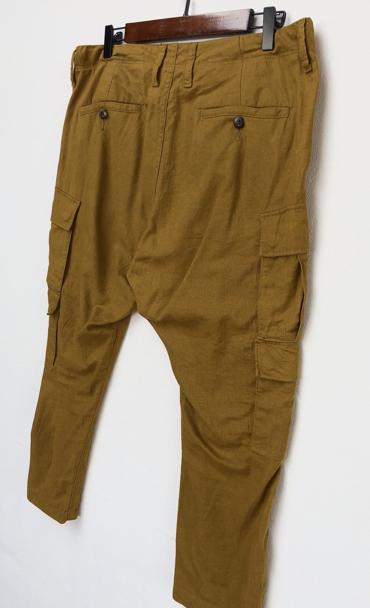 Designer × Japanese Brand BROWNY VINTAGE DOUBLE SIDE POCKET LINEN 3/4 TROUSERS Size US 34 / EU 50 - 8 Thumbnail