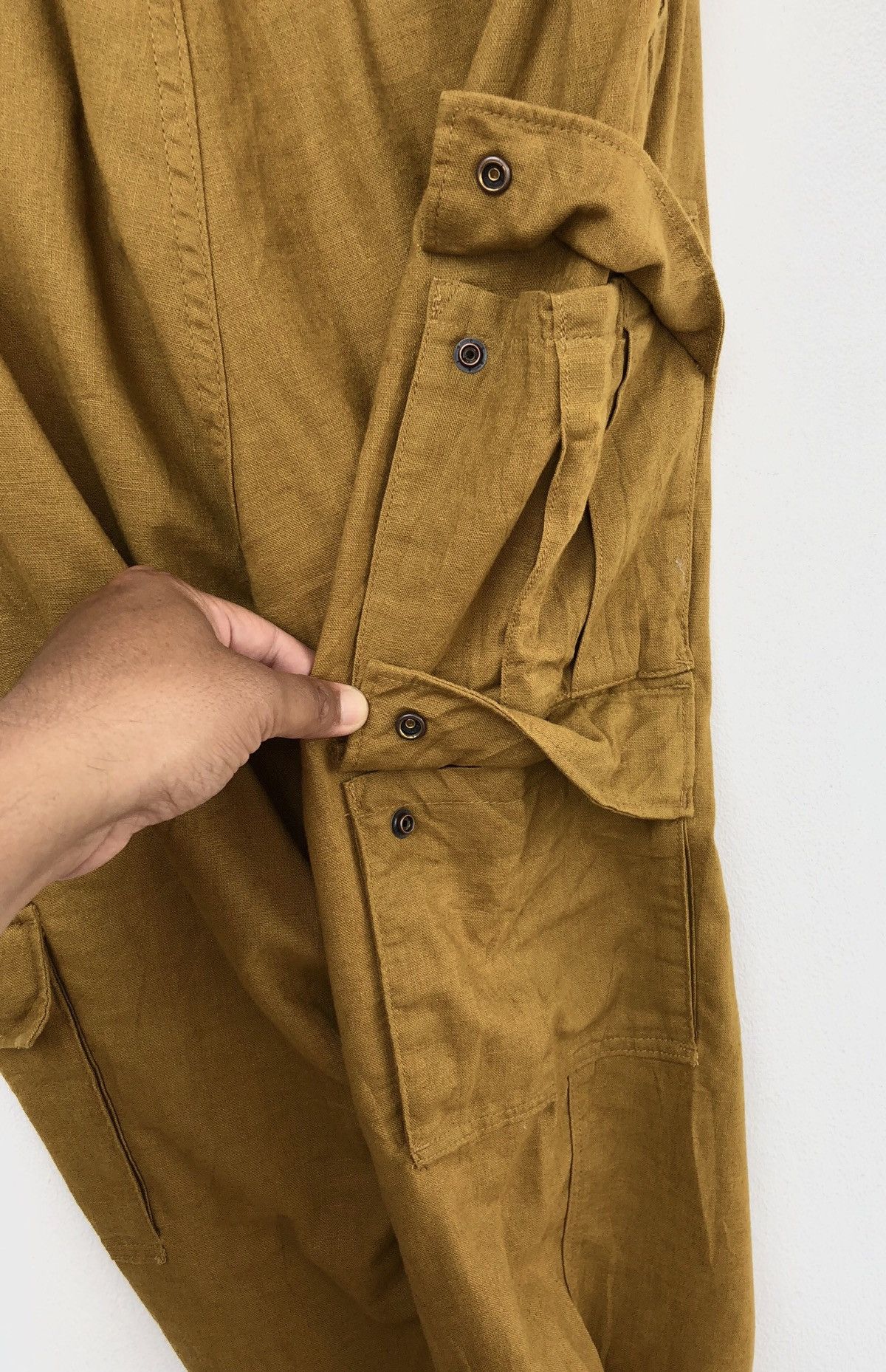 Designer × Japanese Brand BROWNY VINTAGE DOUBLE SIDE POCKET LINEN 3/4 TROUSERS Size US 34 / EU 50 - 9 Thumbnail