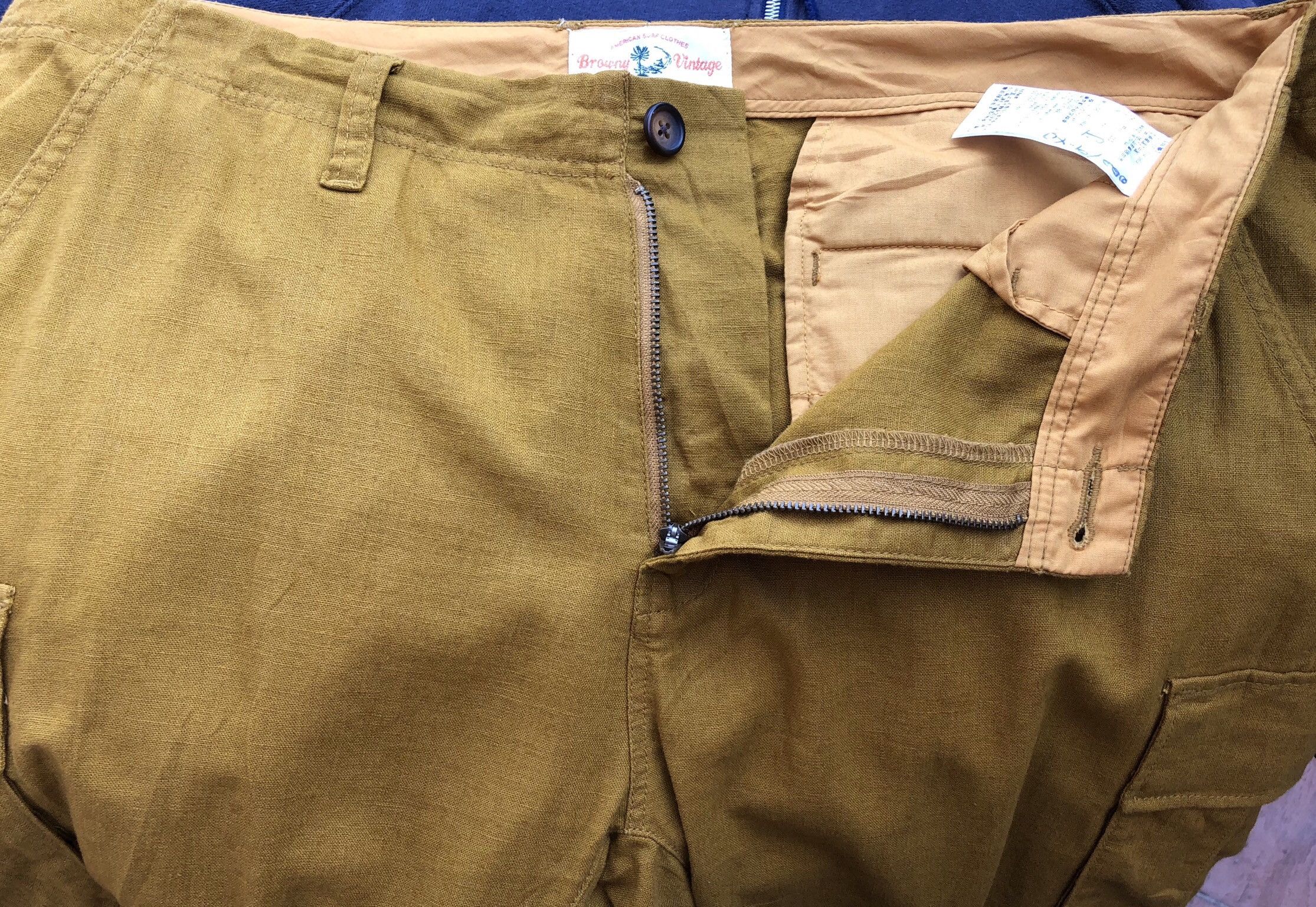 Designer × Japanese Brand BROWNY VINTAGE DOUBLE SIDE POCKET LINEN 3/4 TROUSERS Size US 34 / EU 50 - 10 Thumbnail