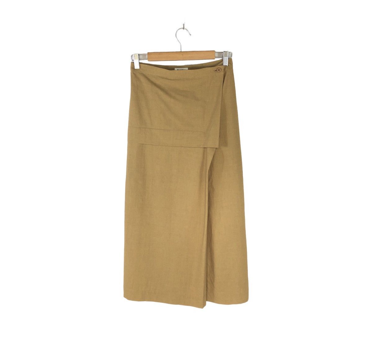 Issey Miyake Plantation Issey Miyake Cotton Pleated Skirt Mustard Size 28" / US 6 / IT 42 - 1 Thumbnail