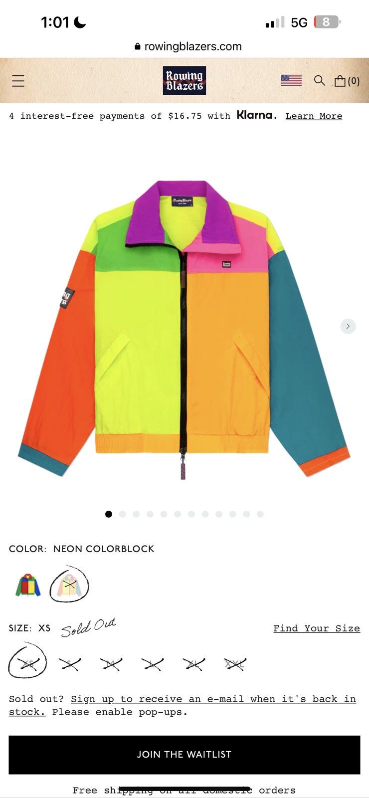 Rowing Blazers Cooorblock Windbreaker Size US XL / EU 56 / 4 - 11 Thumbnail