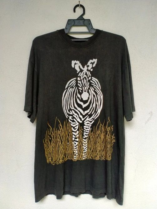 Habitat × Vintage Vintage 90s Zebra Overprint Animal tee Size US L / EU 52-54 / 3 - 1 Thumbnail