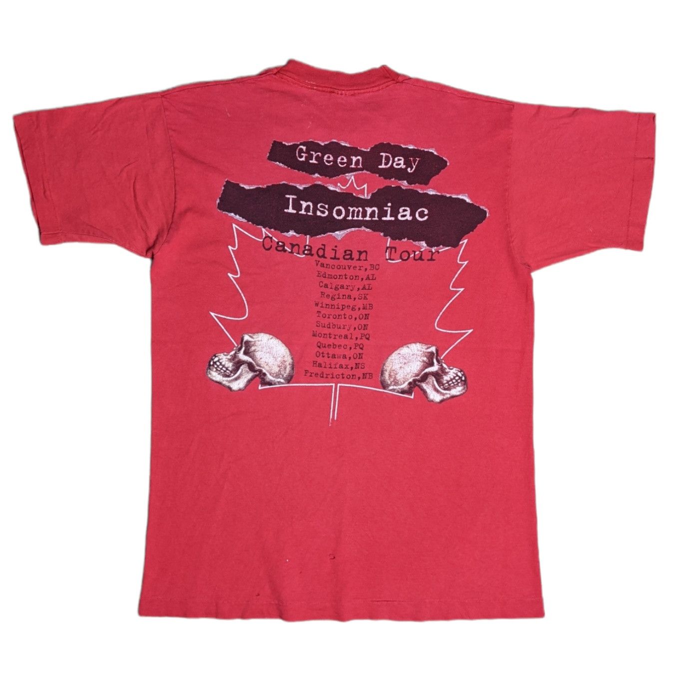 Band Tees × Vintage vintage 1994 GREEN DAY insomniac canadian tour t-shirts Size US L / EU 52-54 / 3 - 2 Thumbnail