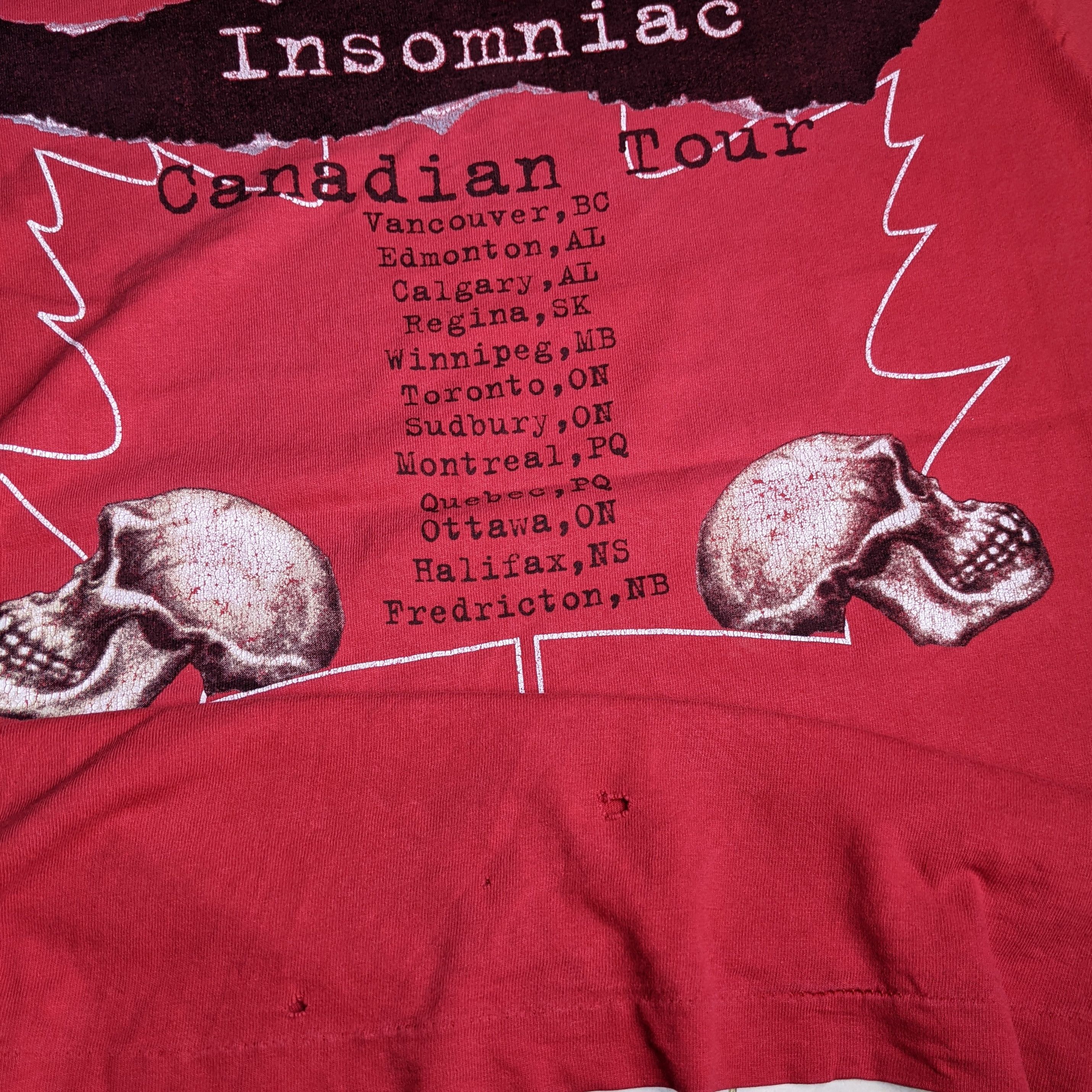 Band Tees × Vintage vintage 1994 GREEN DAY insomniac canadian tour t-shirts Size US L / EU 52-54 / 3 - 5 Thumbnail