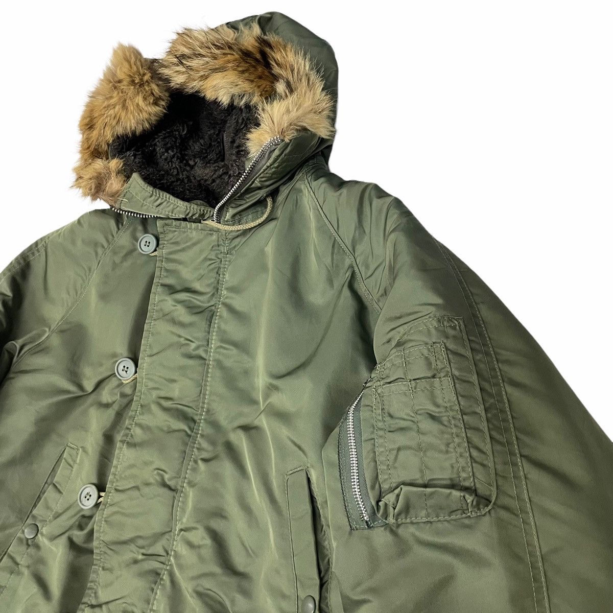 I. Spiewak And Sons × Vintage 💥 I. Spiewax Military Usa Fur Hoodie Bomber Jacket Size US L / EU 52-54 / 3 - 6 Thumbnail