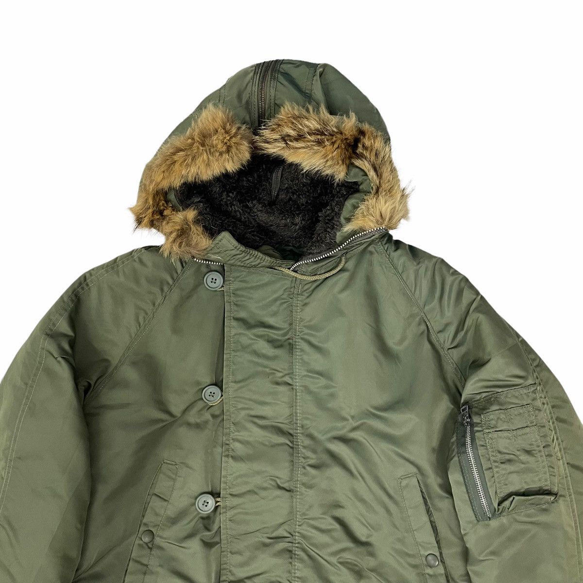 I. Spiewak And Sons × Vintage 💥 I. Spiewax Military Usa Fur Hoodie Bomber Jacket Size US L / EU 52-54 / 3 - 5 Thumbnail