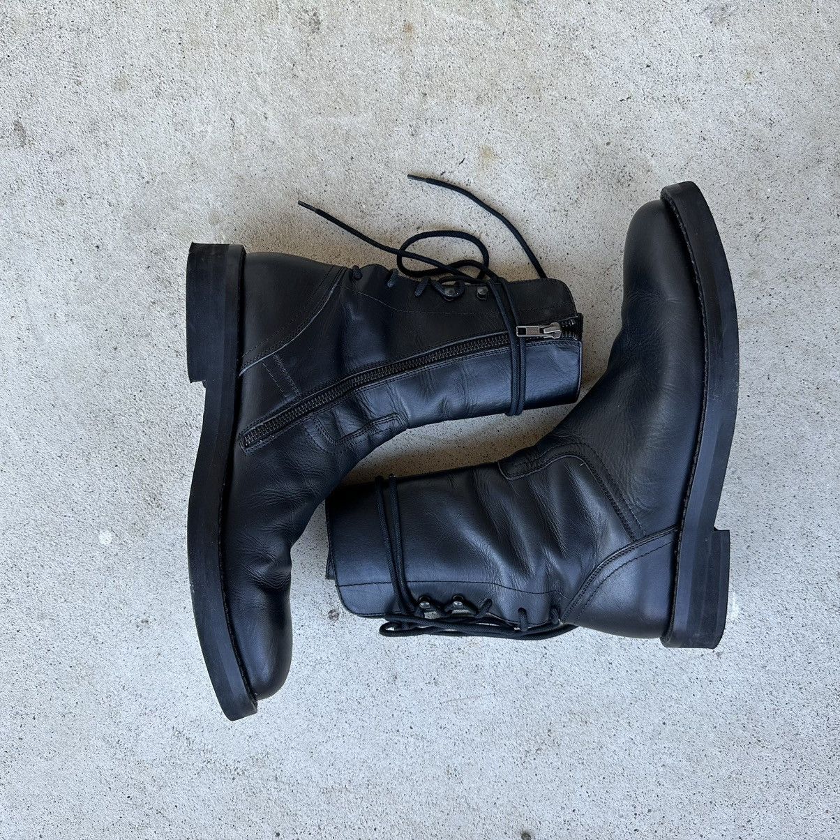 Ann Demeulemeester FW16 Vitello Backlace Boots | Grailed