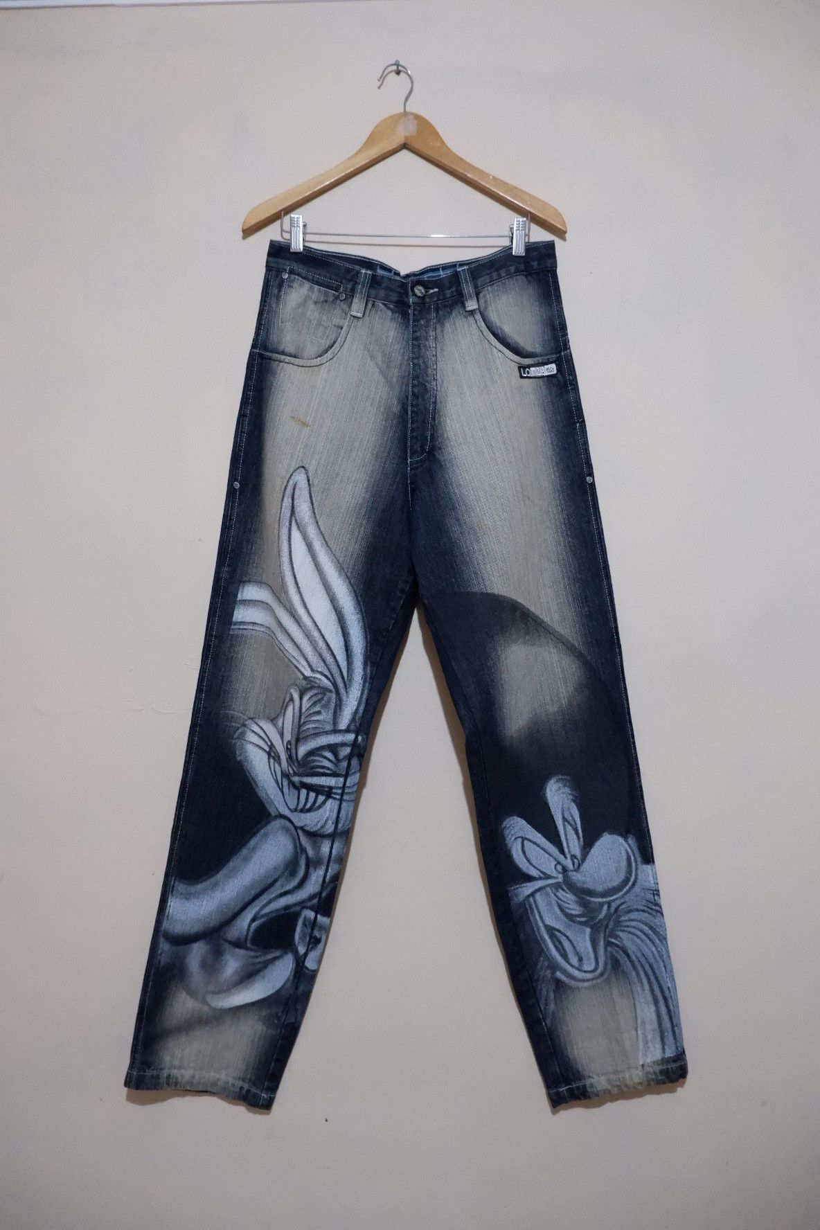 Cartoon Network Vintage Lot29 Looney Tones Printed Jeans Size US 32 / EU 48 - 1 Thumbnail