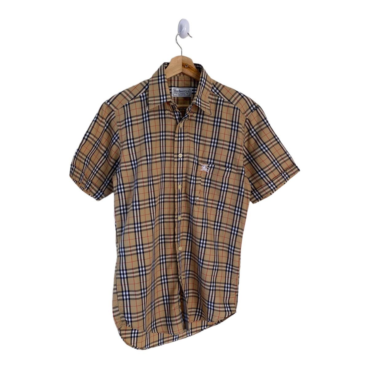 Burberry 🔥BURBERRY NOVA CHECK BUTTON UP COLLAR SHIRT MADE IN ENGLAND Size US S / EU 44-46 / 1 - 3 Thumbnail