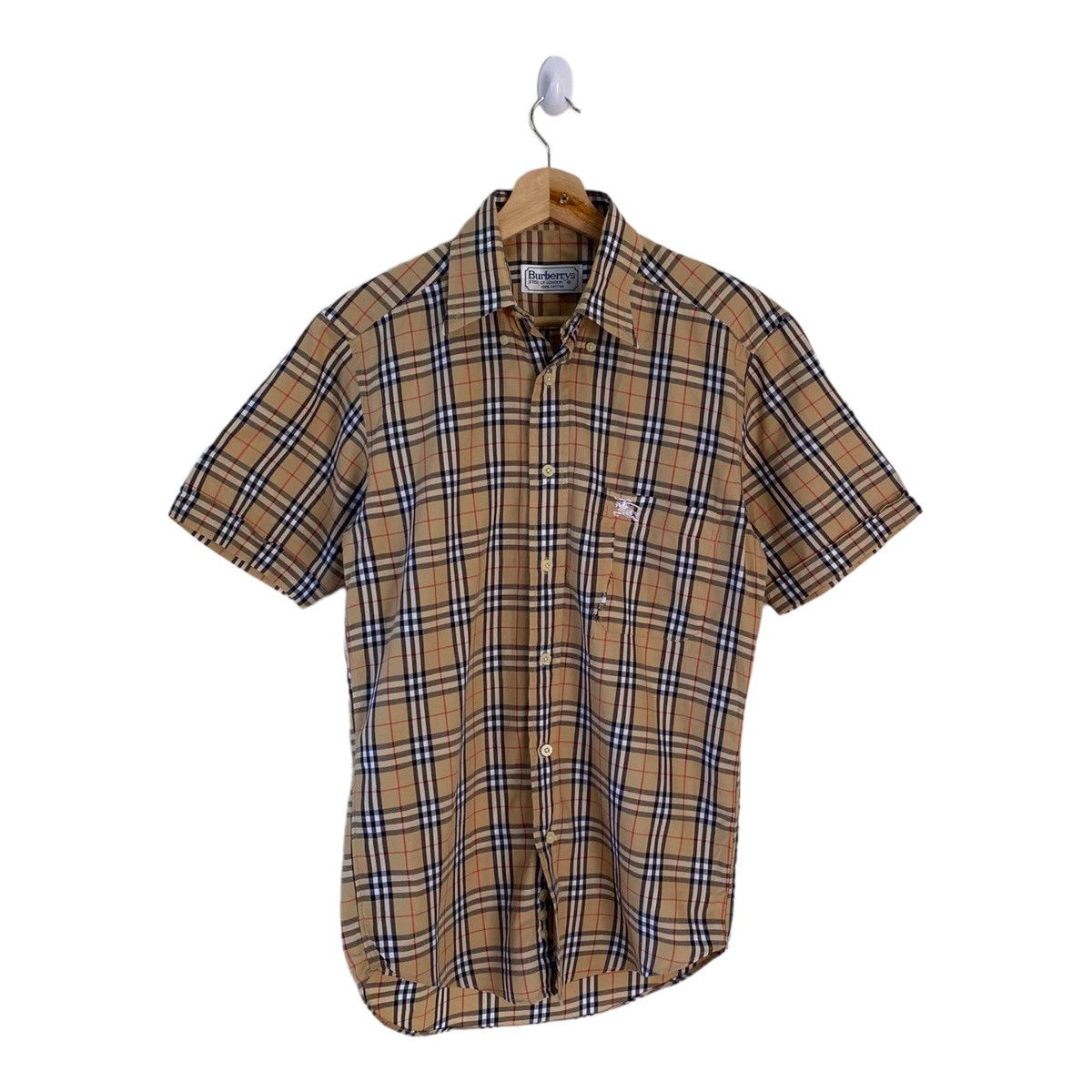 Burberry 🔥BURBERRY NOVA CHECK BUTTON UP COLLAR SHIRT MADE IN ENGLAND Size US S / EU 44-46 / 1 - 5 Thumbnail