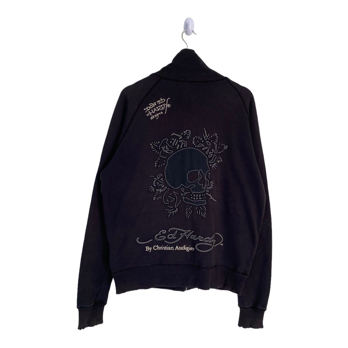 Christian Audigier × Ed Hardy CHRISTIAN AUDIGIER ED HARDY RARE SKULLS EMBROIDERY SWEATER Size US M / EU 48-50 / 2 - 7 Thumbnail