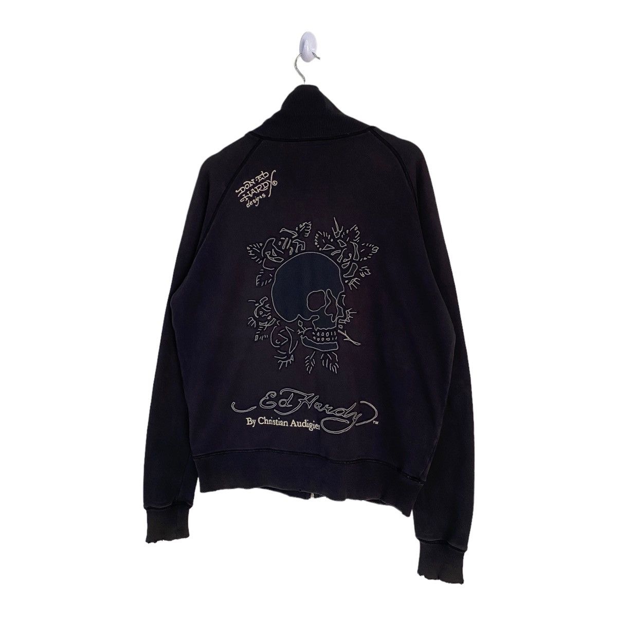 Christian Audigier × Ed Hardy CHRISTIAN AUDIGIER ED HARDY RARE SKULLS EMBROIDERY SWEATER Size US M / EU 48-50 / 2 - 4 Thumbnail