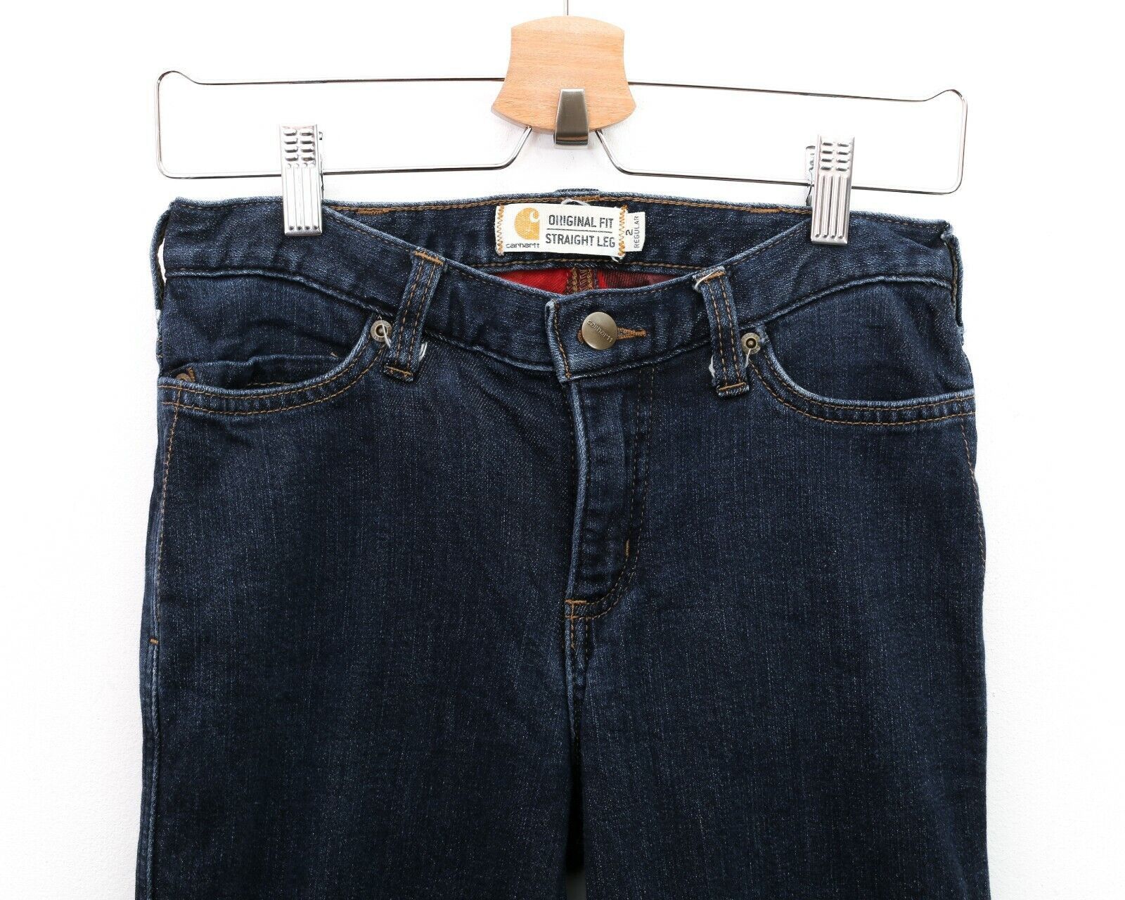 Carhartt × Vintage Original Fit Women's Straight Leg W29 L31 Lined Jeans Pants Size 29" - 2 Thumbnail