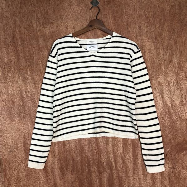 Homespun Knitwear Opaque.Clip Tokyo Striped Black White Kurt