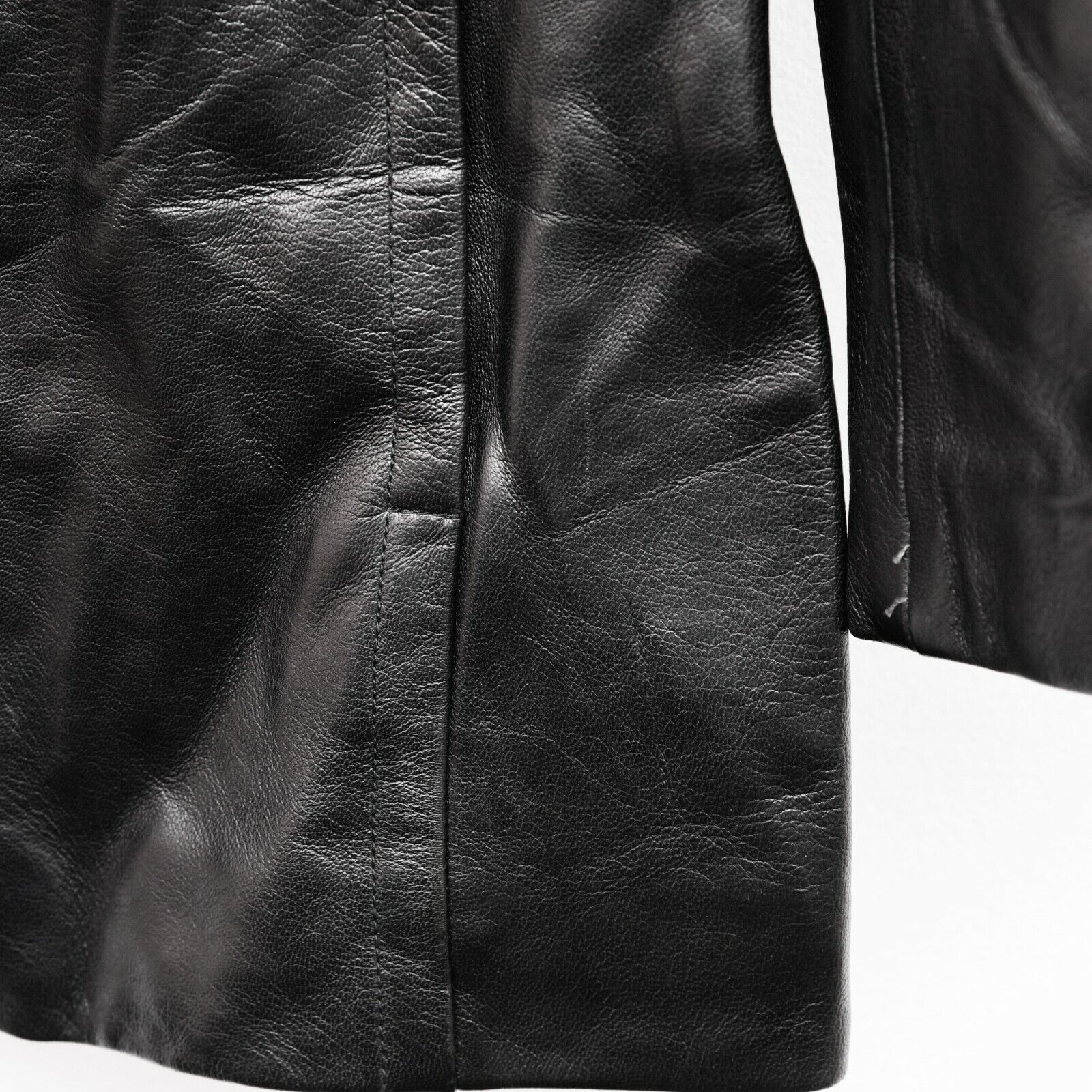 Coach × Leather Luxury Real Leather Black Jacket Blazer Zip Coat Overcoat Size S / US 4 / IT 40 - 4 Thumbnail