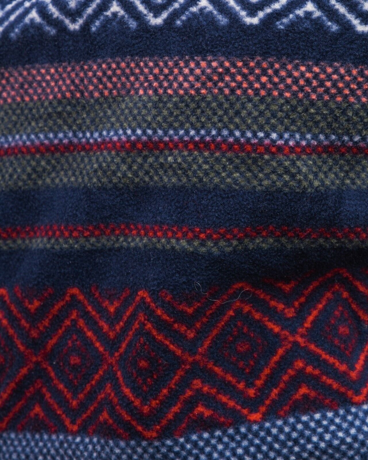 Eddie Bauer × Vintage M Striped Aztec Fleece Jumper Sweatshirt Pullover Sweater Size M / US 6-8 / IT 42-44 - 5 Thumbnail