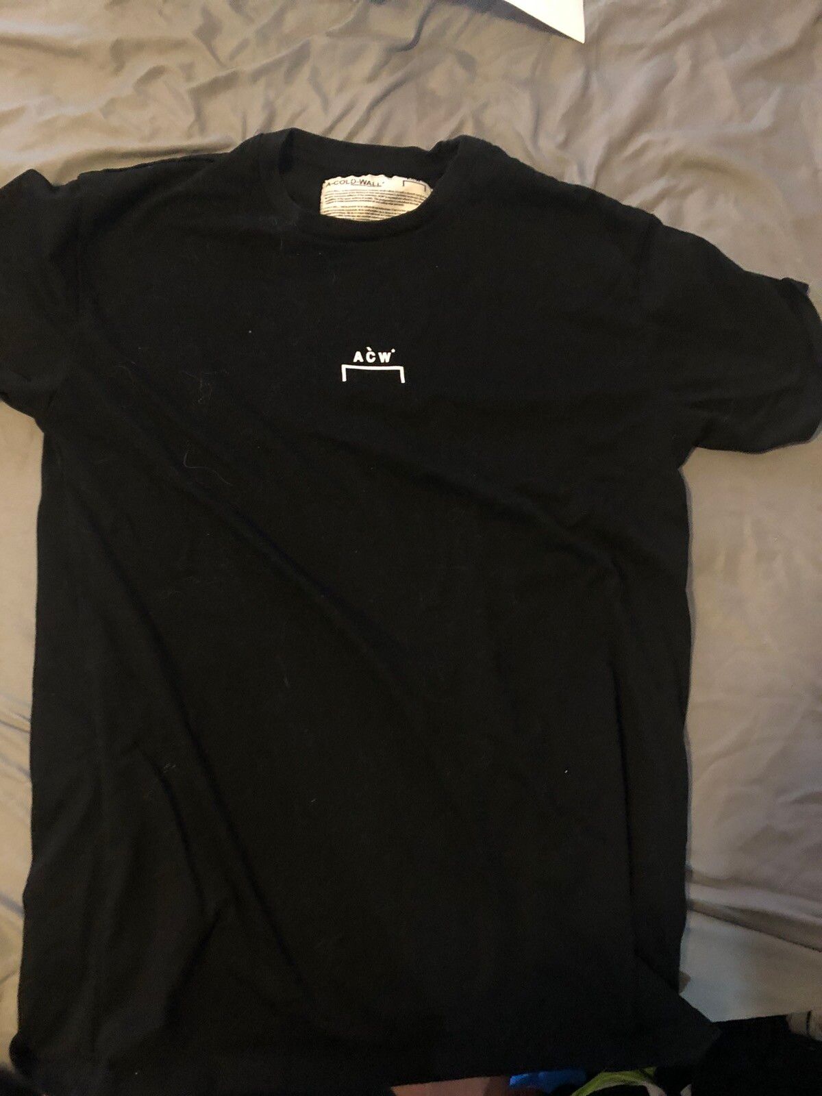 Pre-owned A-cold-wall* Black Acw Logo T Shirt