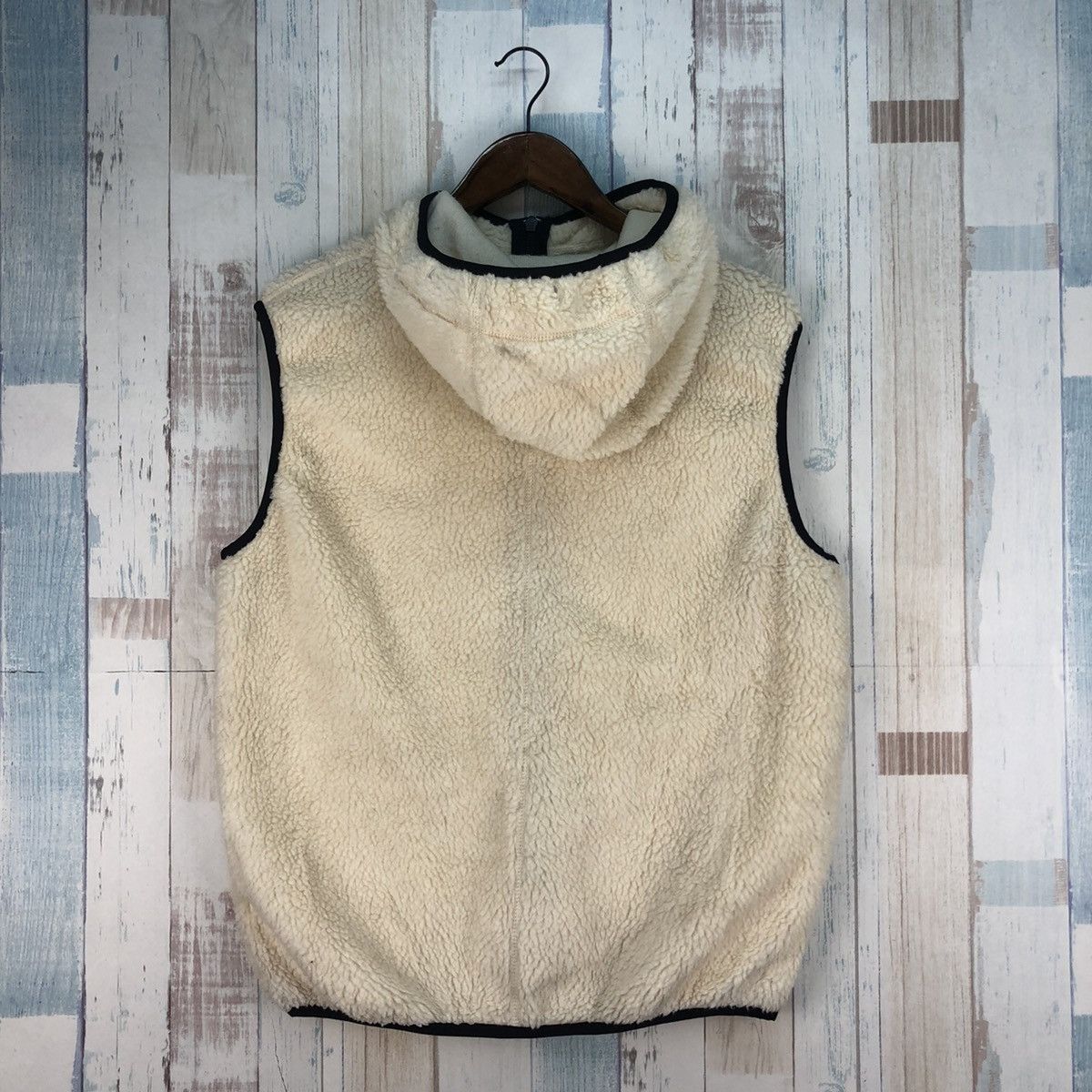 Global Work × Japanese Brand × Vintage Global Work Deep Pile Fleece Sleeveless Hoodie Size US M / EU 48-50 / 2 - 2 Thumbnail